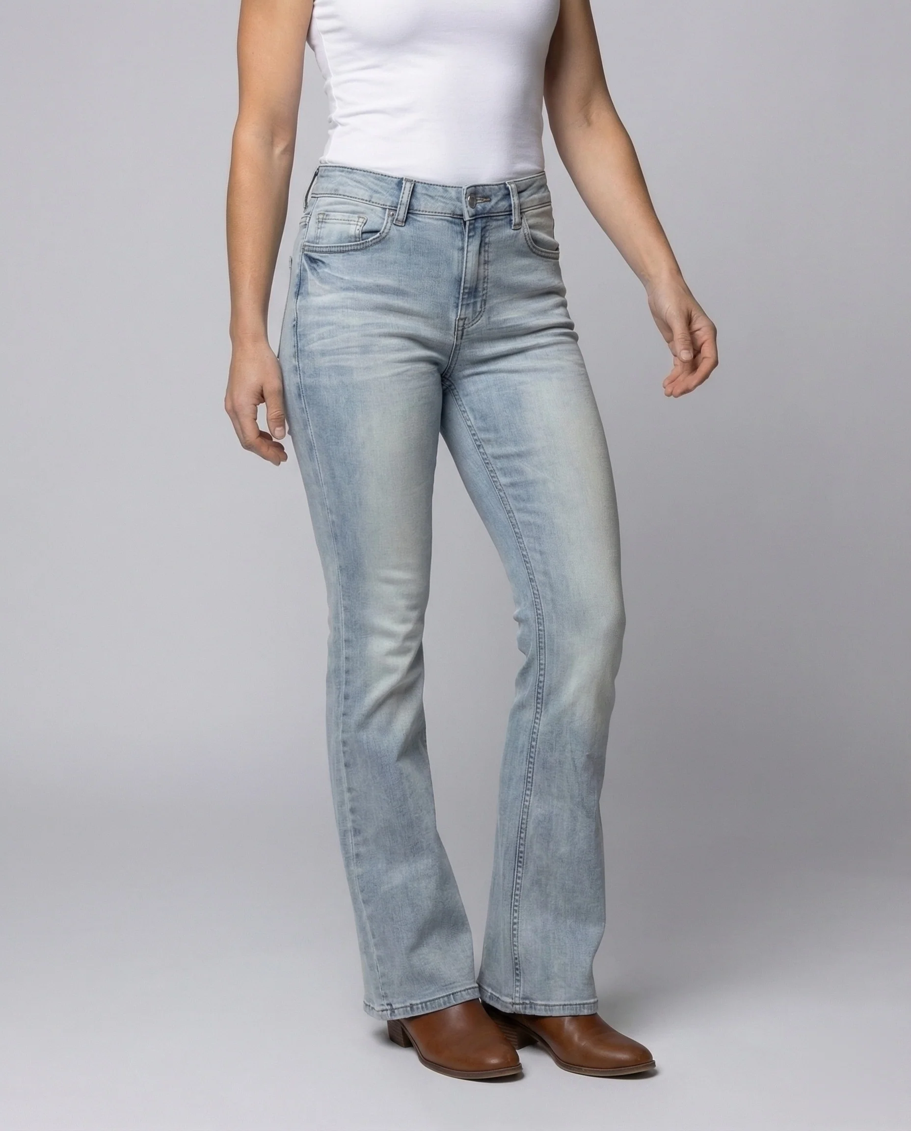 Damen Schlagjeans High Waist Stretch - Image 2