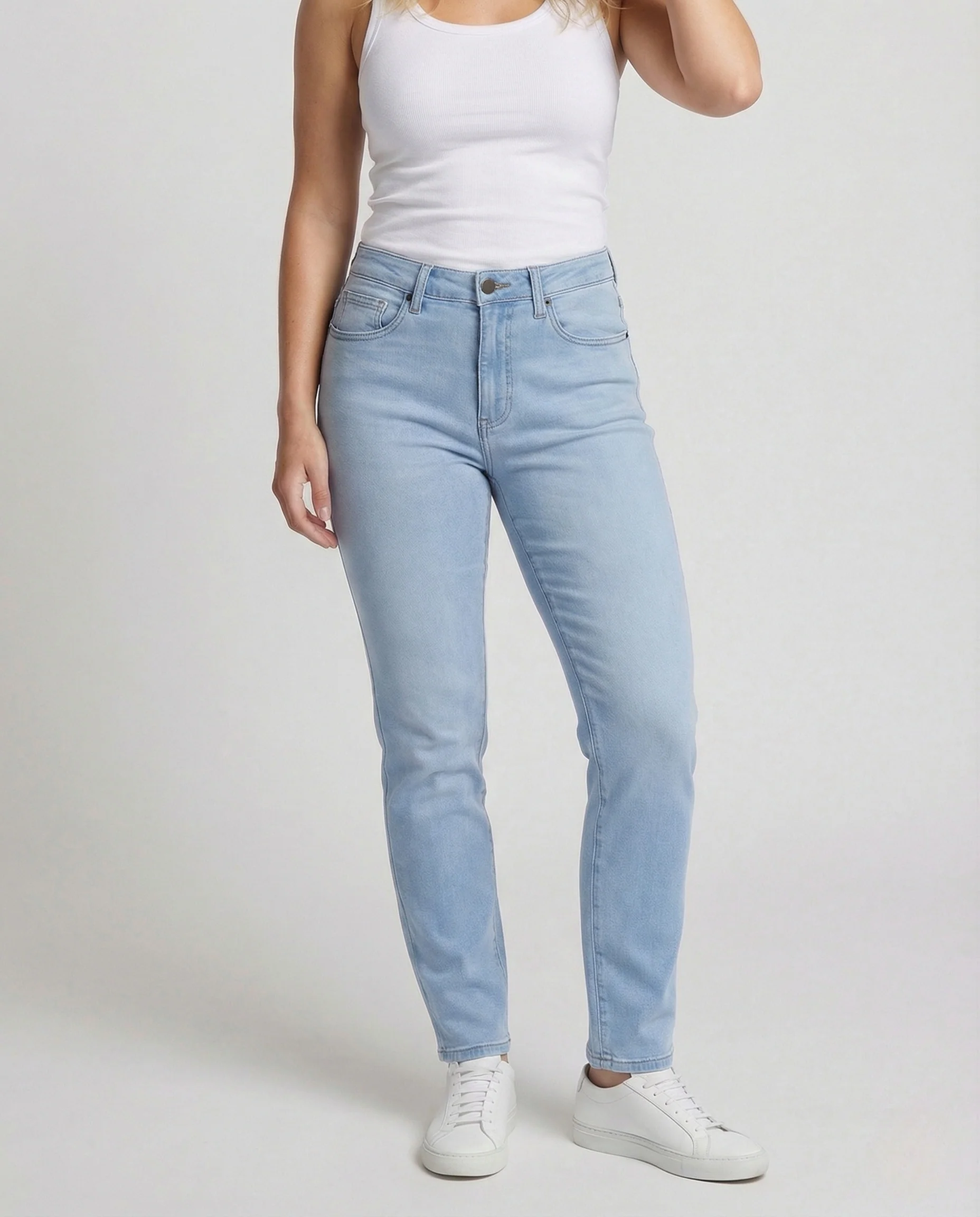 Damen High Waist Skinny Jeans