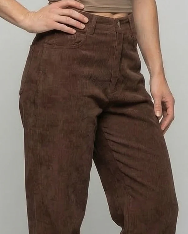 Damen Chinohose High Waist Weit - Image 4