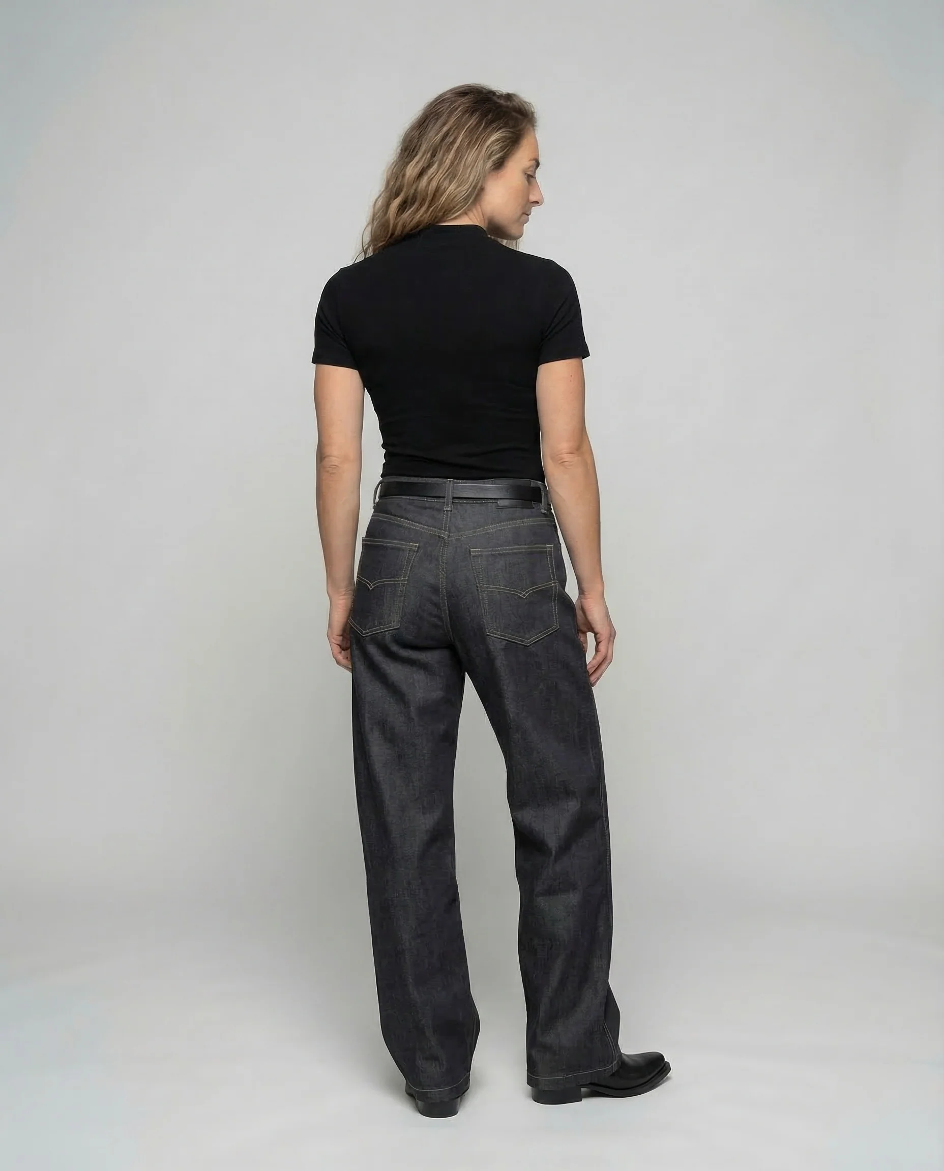 Damen Jeans Weit Stickerei - Image 4