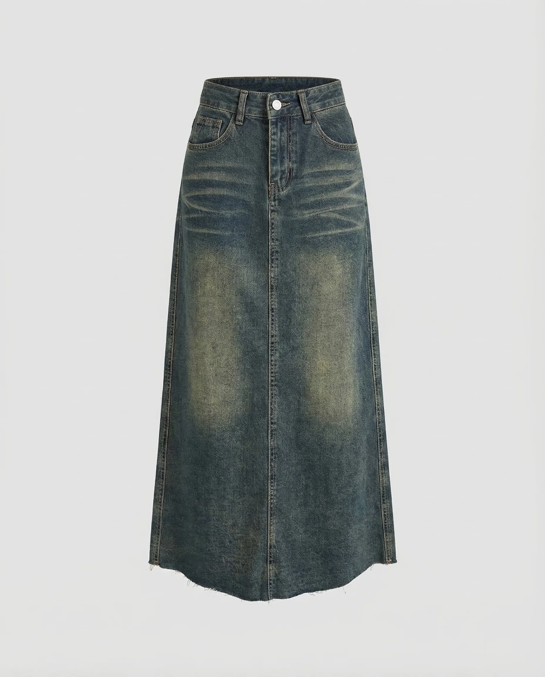Damen Jeans Maxirock A Linie - Image 5