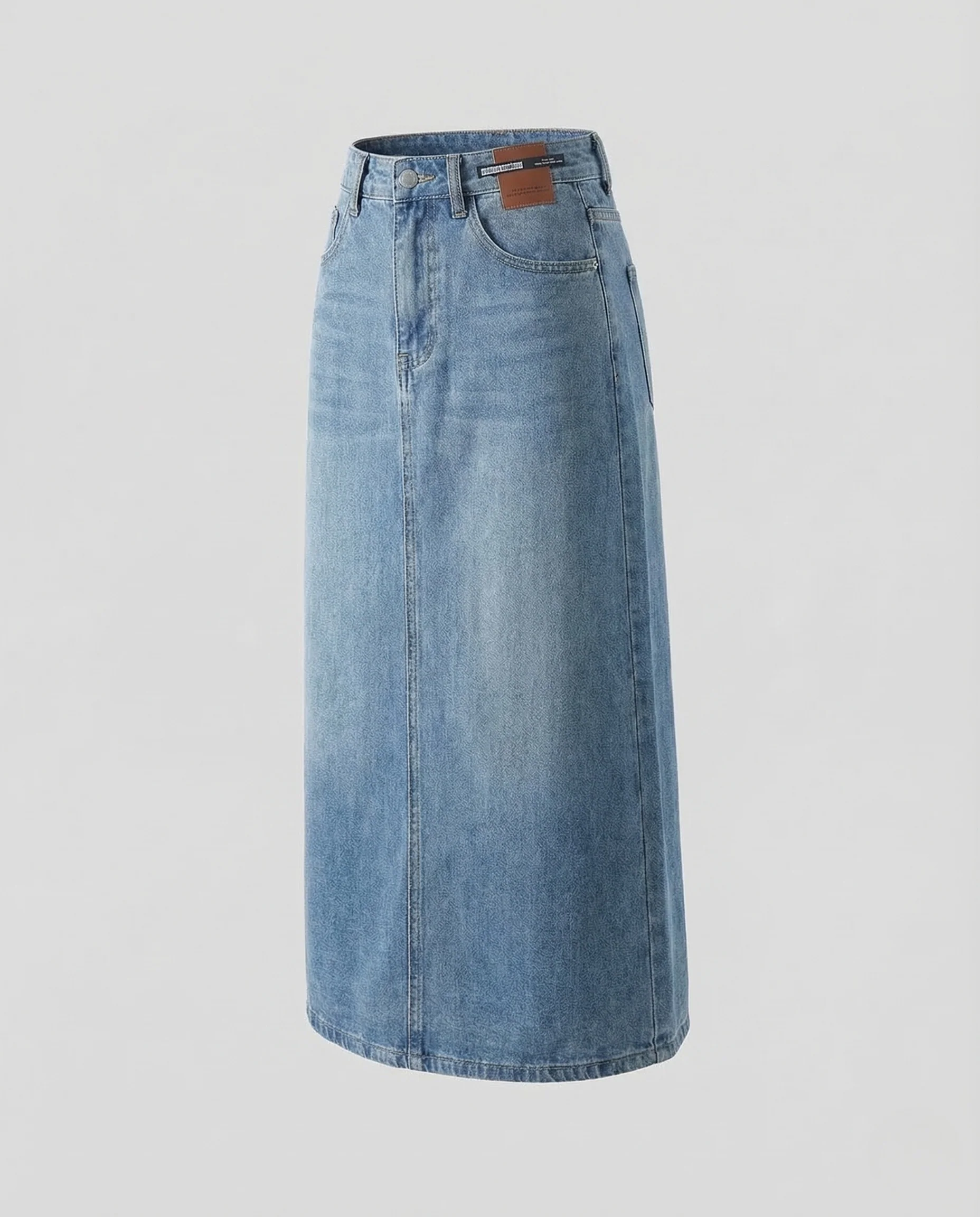 Damen Jeans Midirock Schlitz - Image 5