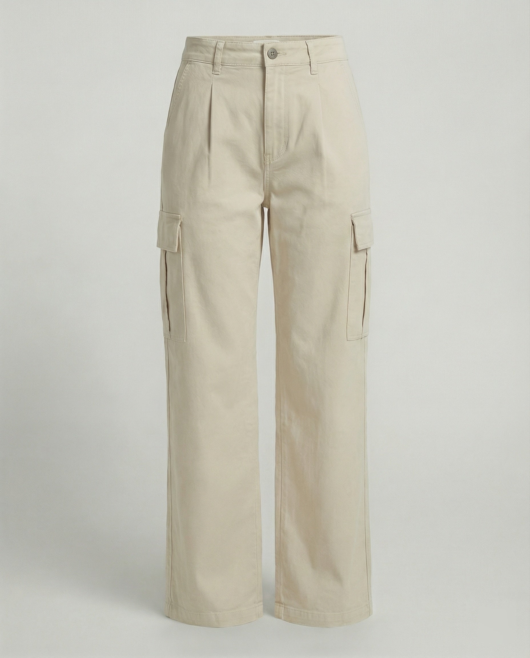 Hochtaillierte Cargohose im Palazzo-Stil mit elastischem Bund, aufgesetzten Klappentaschen und markanten Nähten Heidi-Mode - Image 5