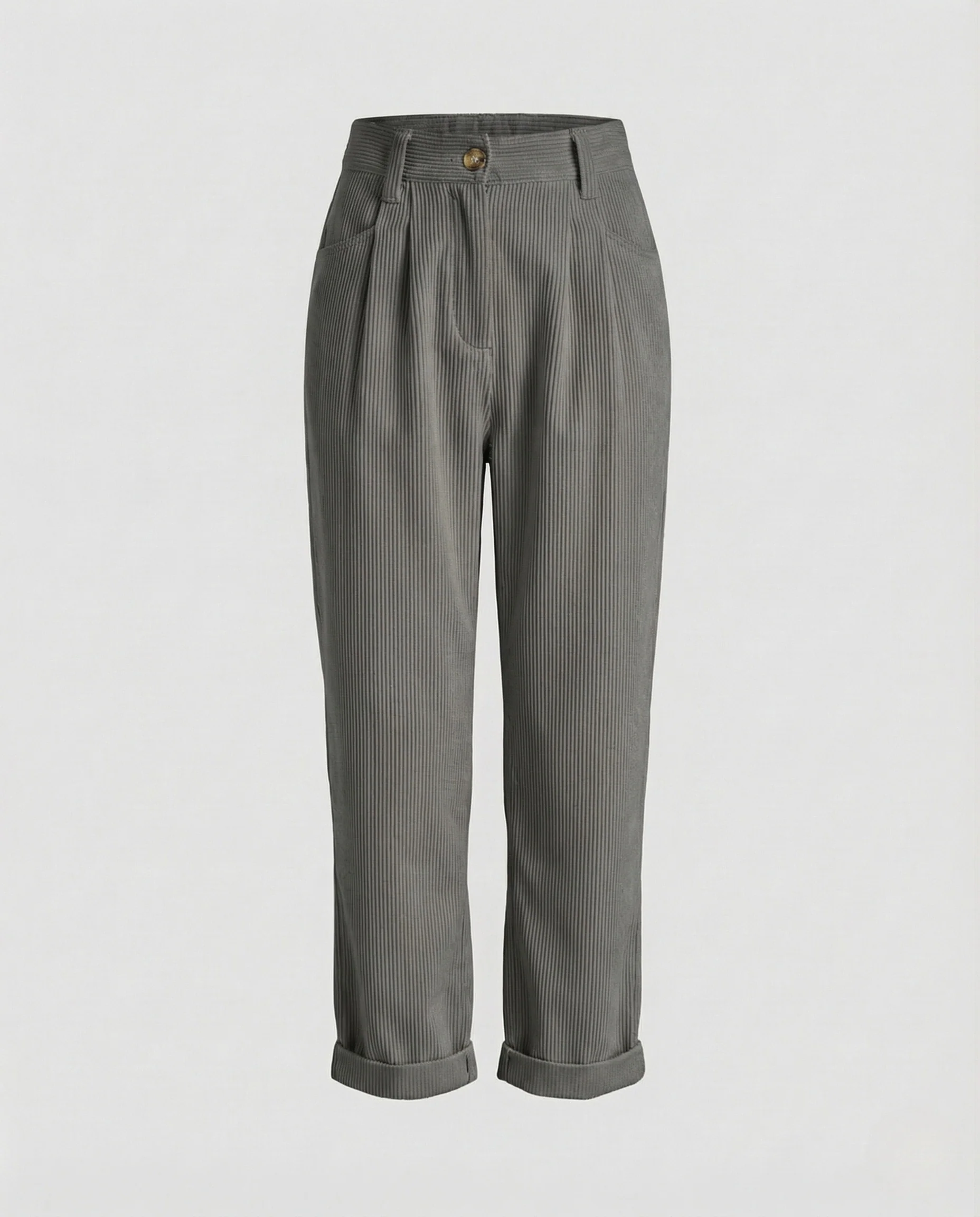 Damen Cordhose High Waist Umschlag - Image 10