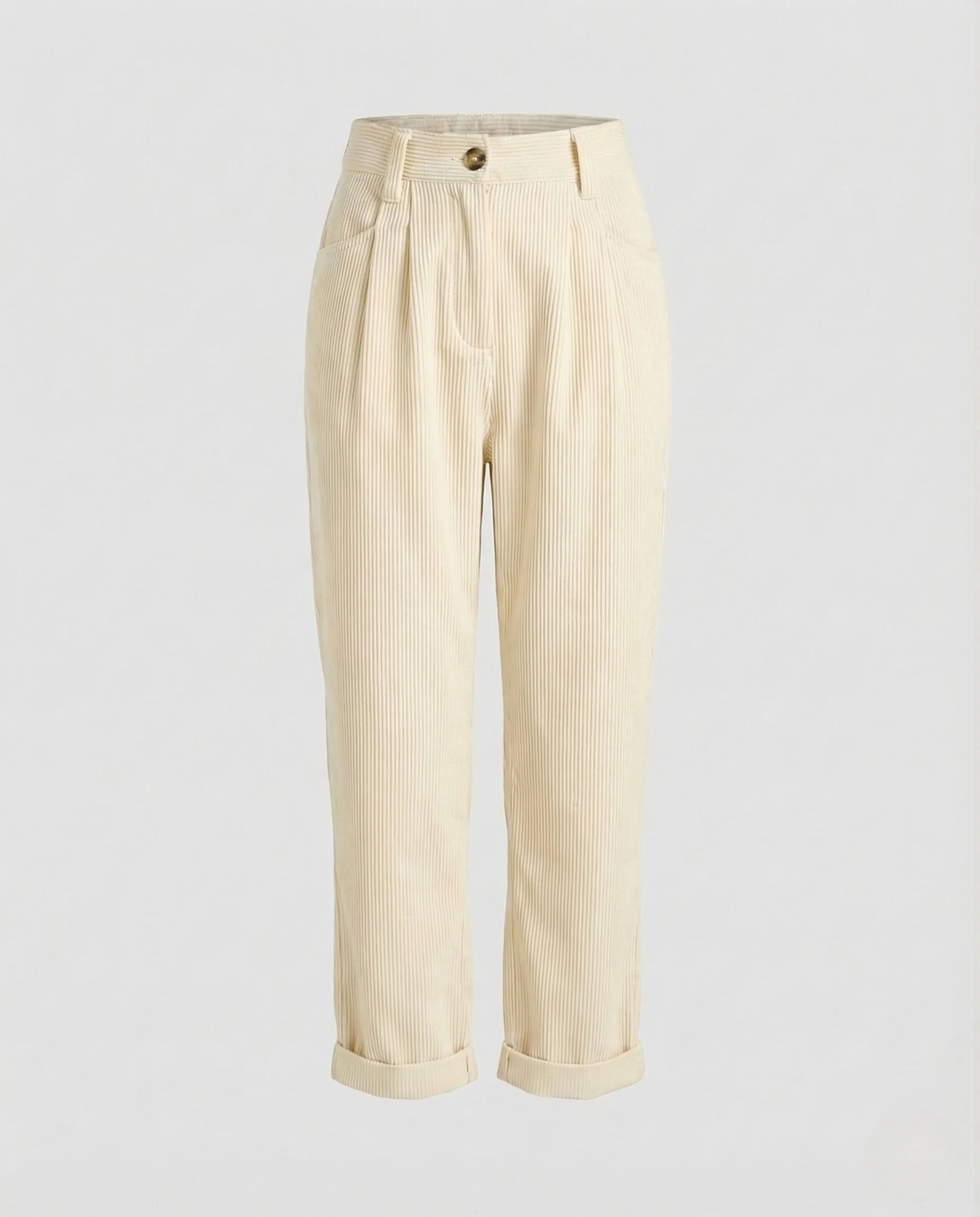 Damen Cordhose High Waist Umschlag - Image 12