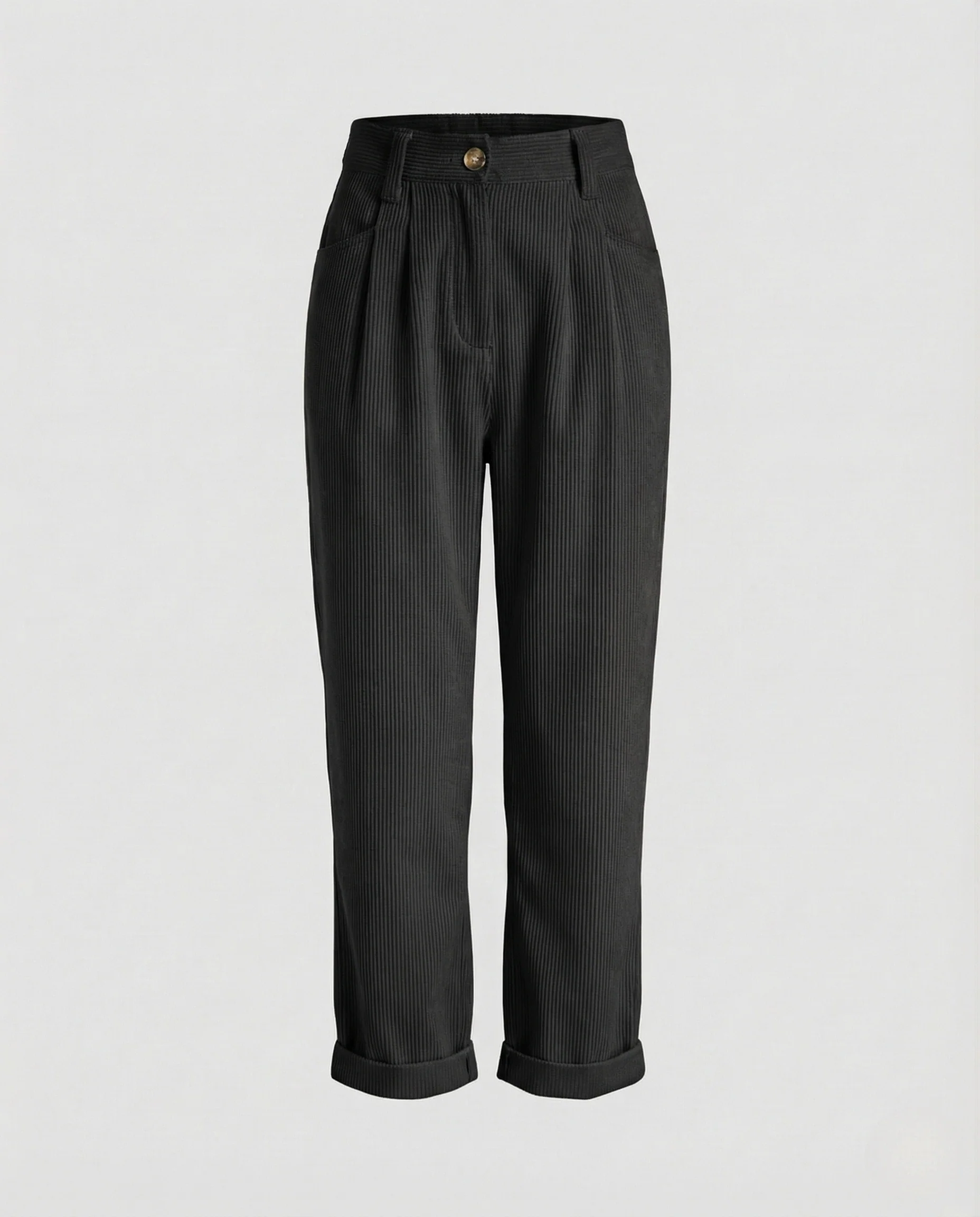 Damen Cordhose High Waist Umschlag - Image 14