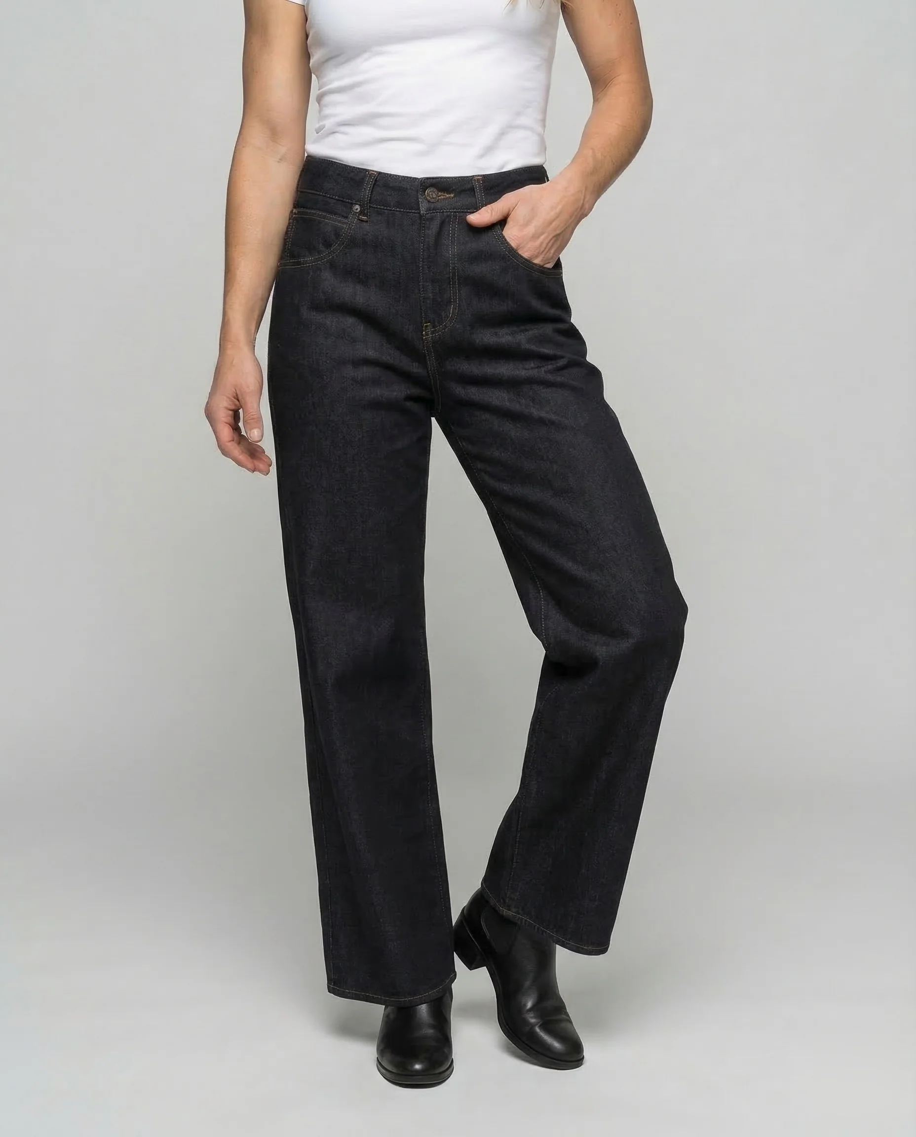 Damen Jeanshose Weit High Waist - Image 2