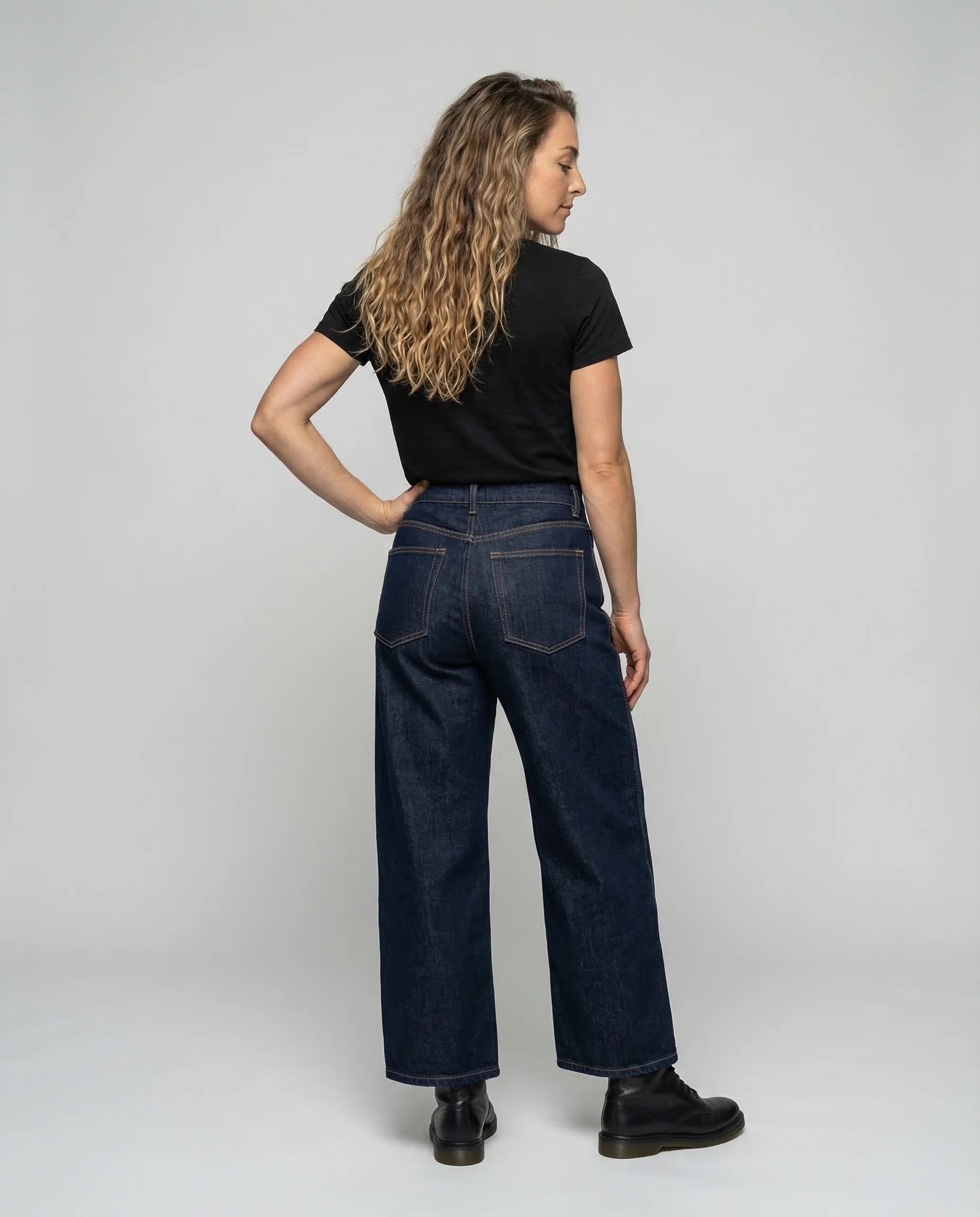 Damen Jeanshose Weit High Waist - Image 4