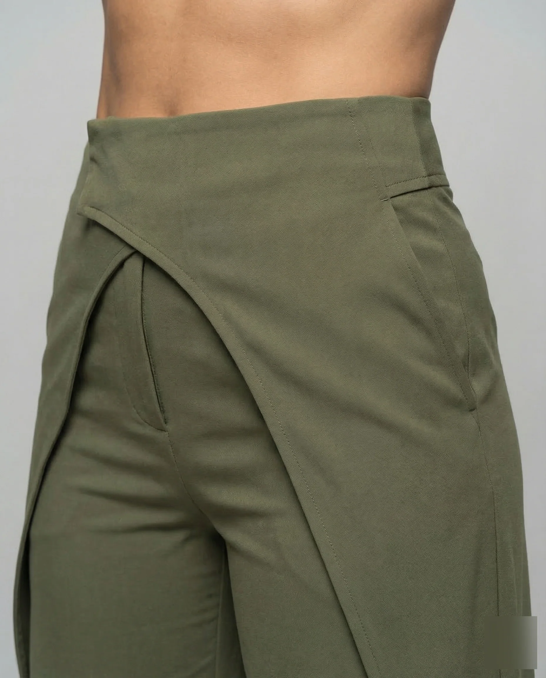 Damen Palazzo Hose High Waist Wickel - Image 3