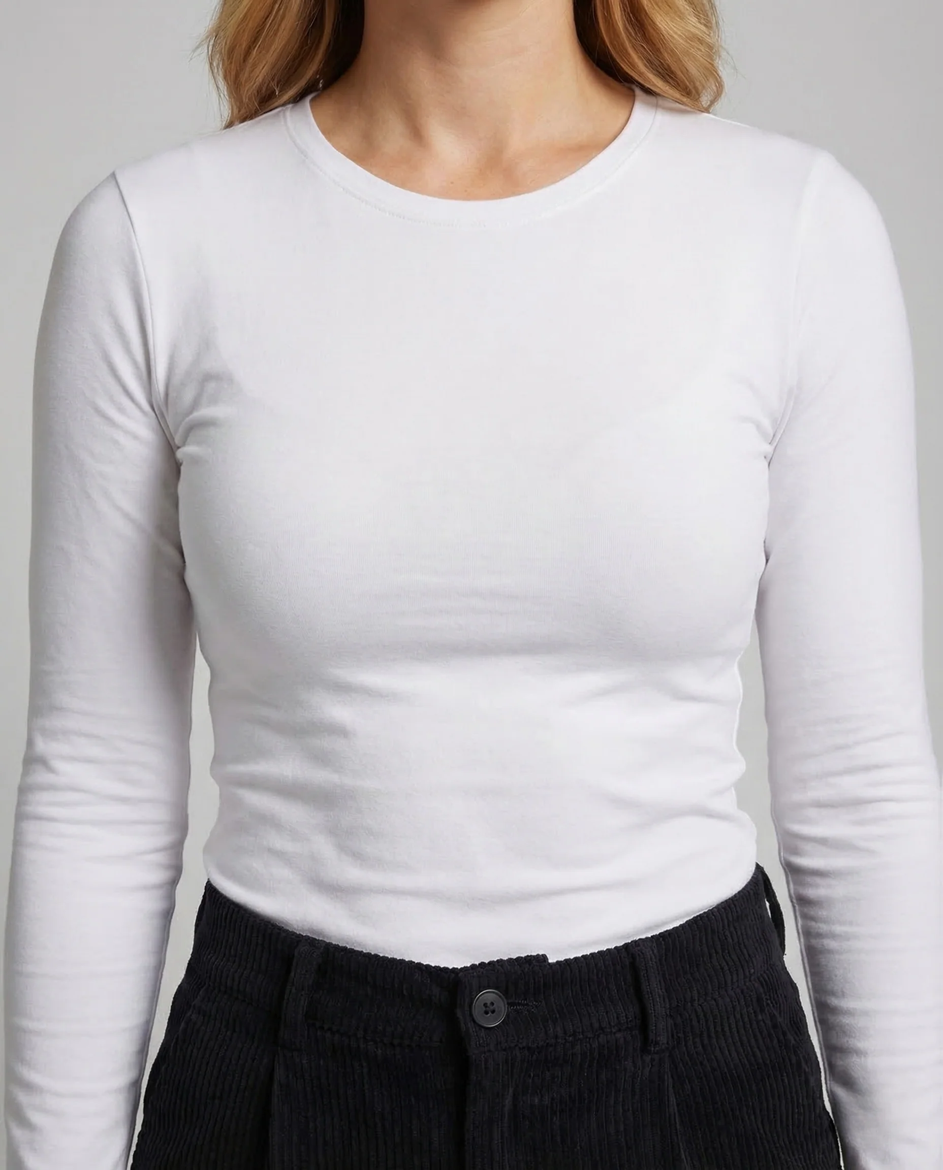 Damen Rippstrick Hose Bundfalten - Image 3