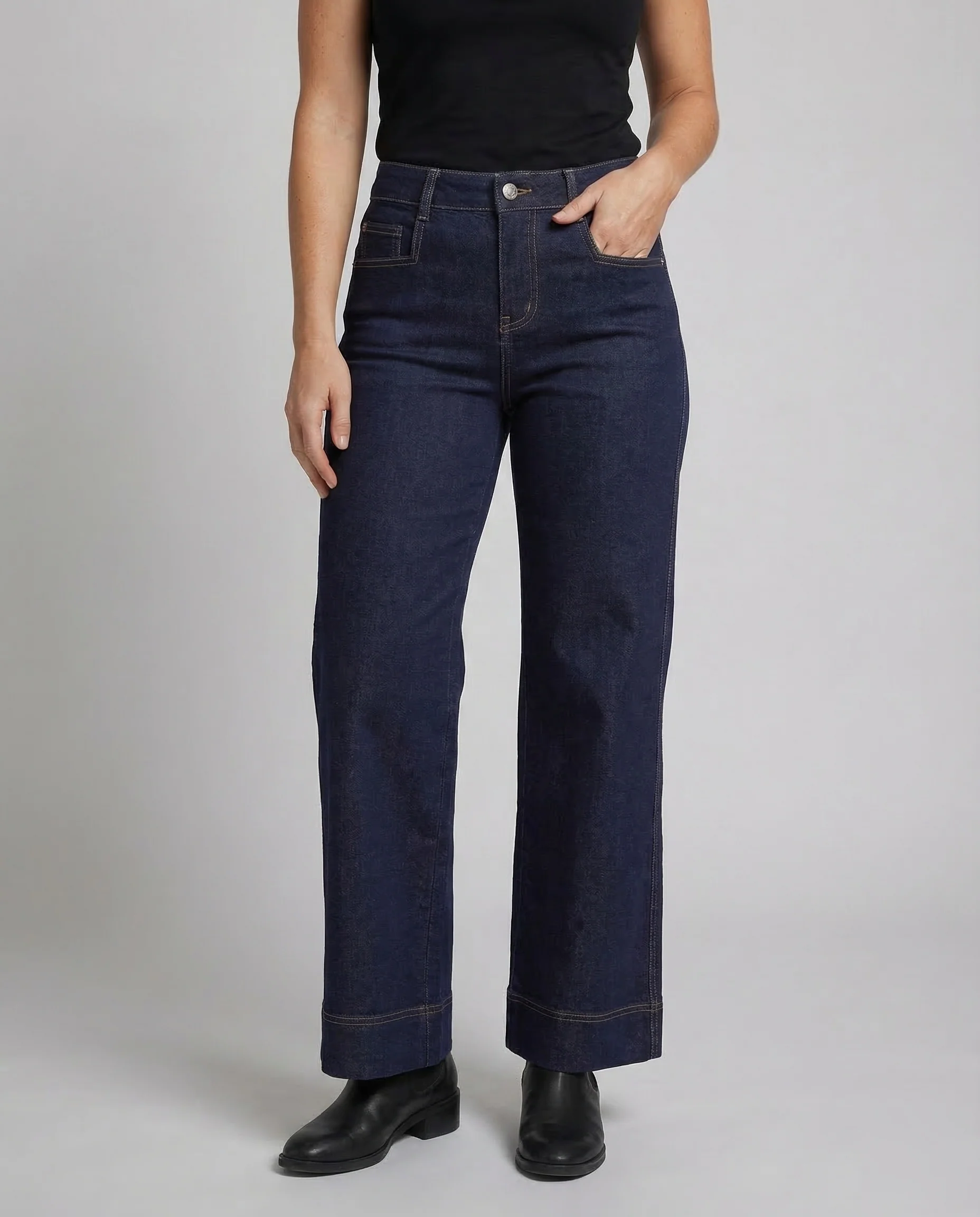 Damen Jeans Culotte High Waist - Image 2