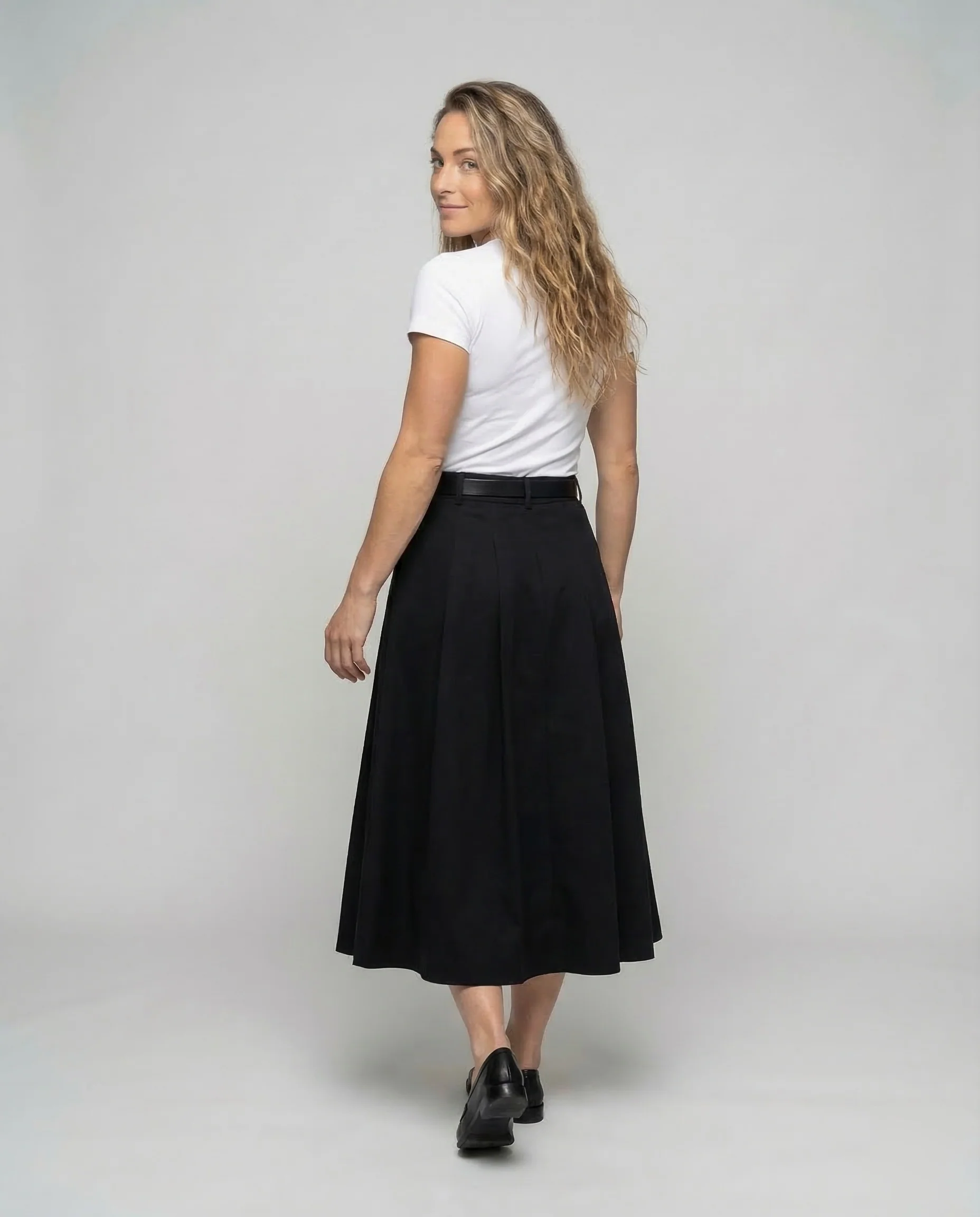 Maxirock Damen A-Linie Kellerfalten - Image 4