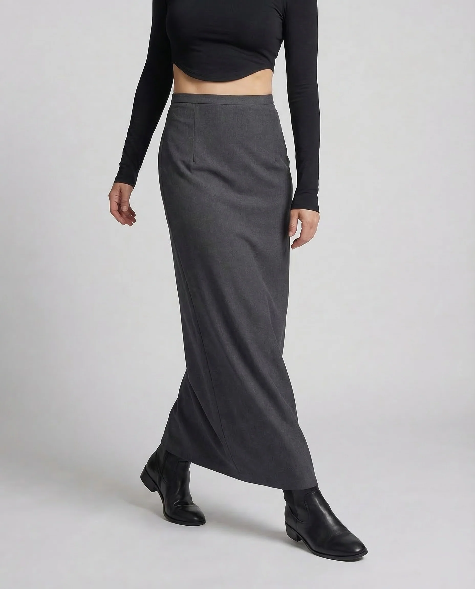 Damen Maxirock Schlitz Twill - Image 2