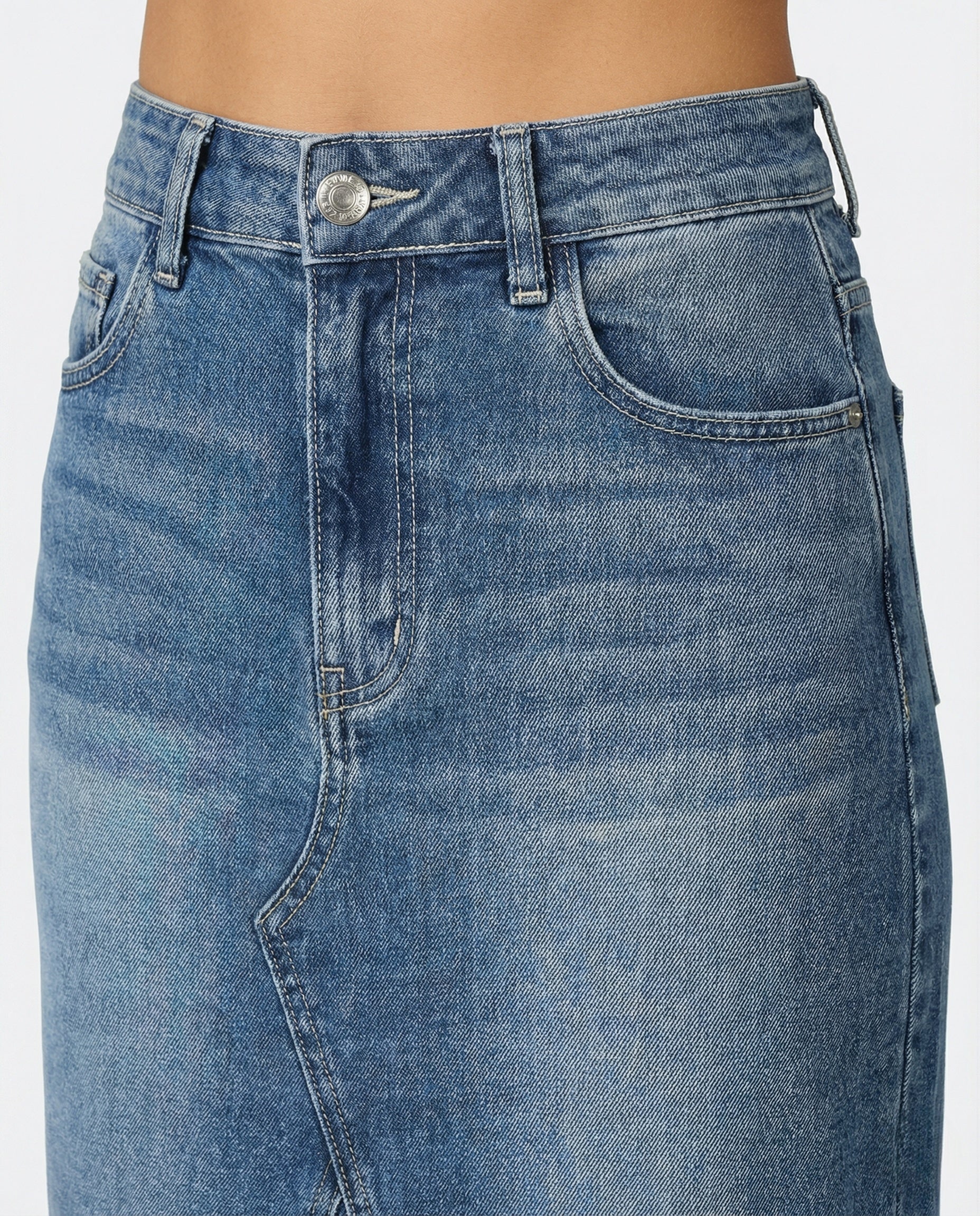 Maxirock Damen Jeans High Waist - Image 4