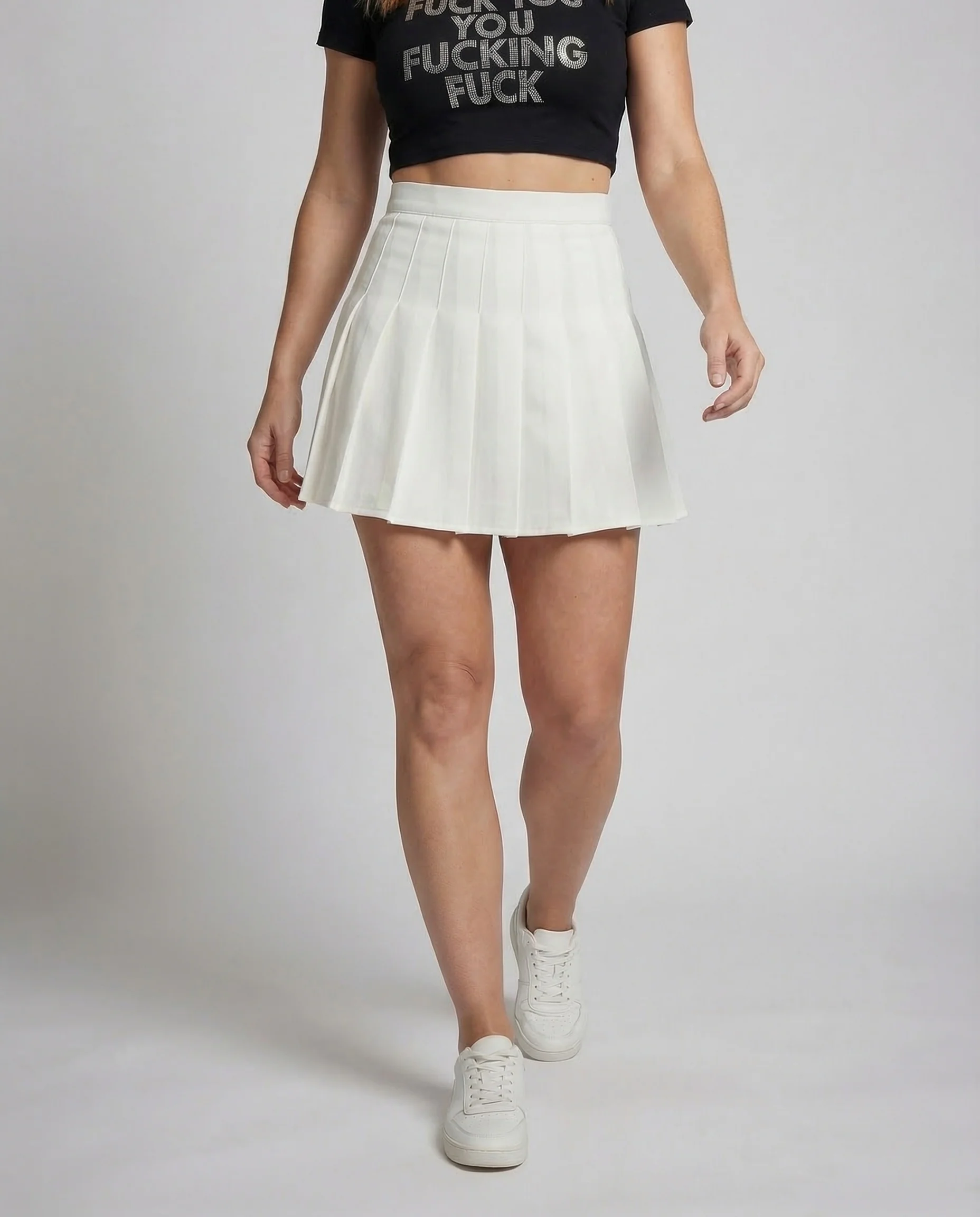 Damen Minirock Plissee High Waist - Image 2