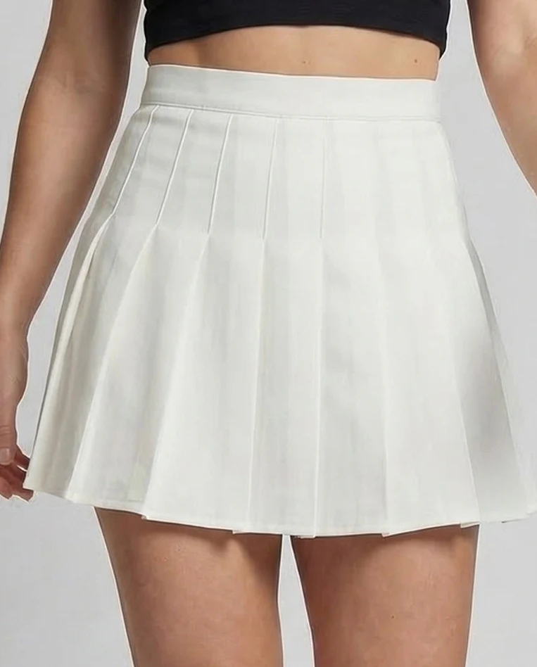 Damen Minirock Plissee High Waist - Image 3