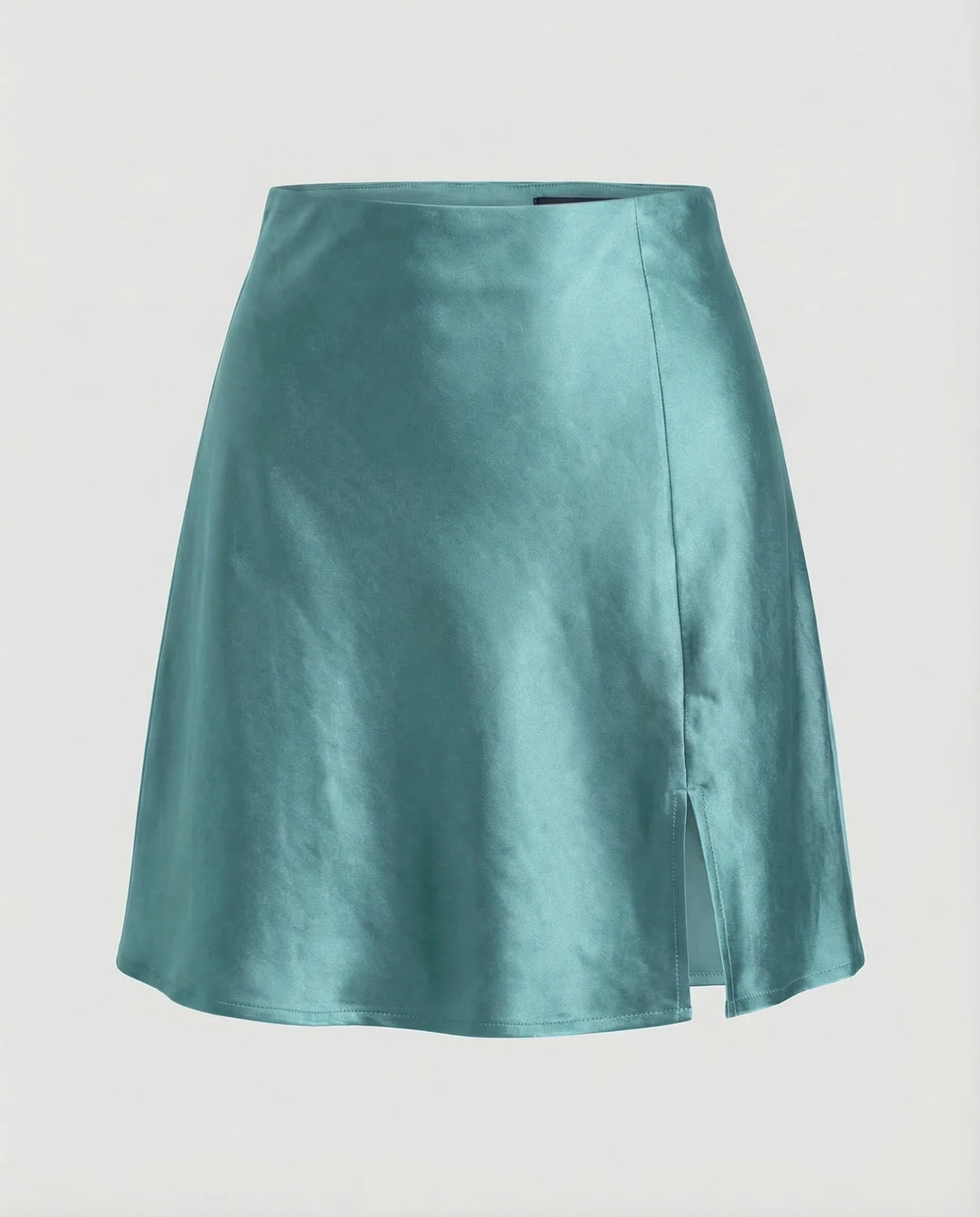 Damen Satin Minirock Schlitz - Image 13