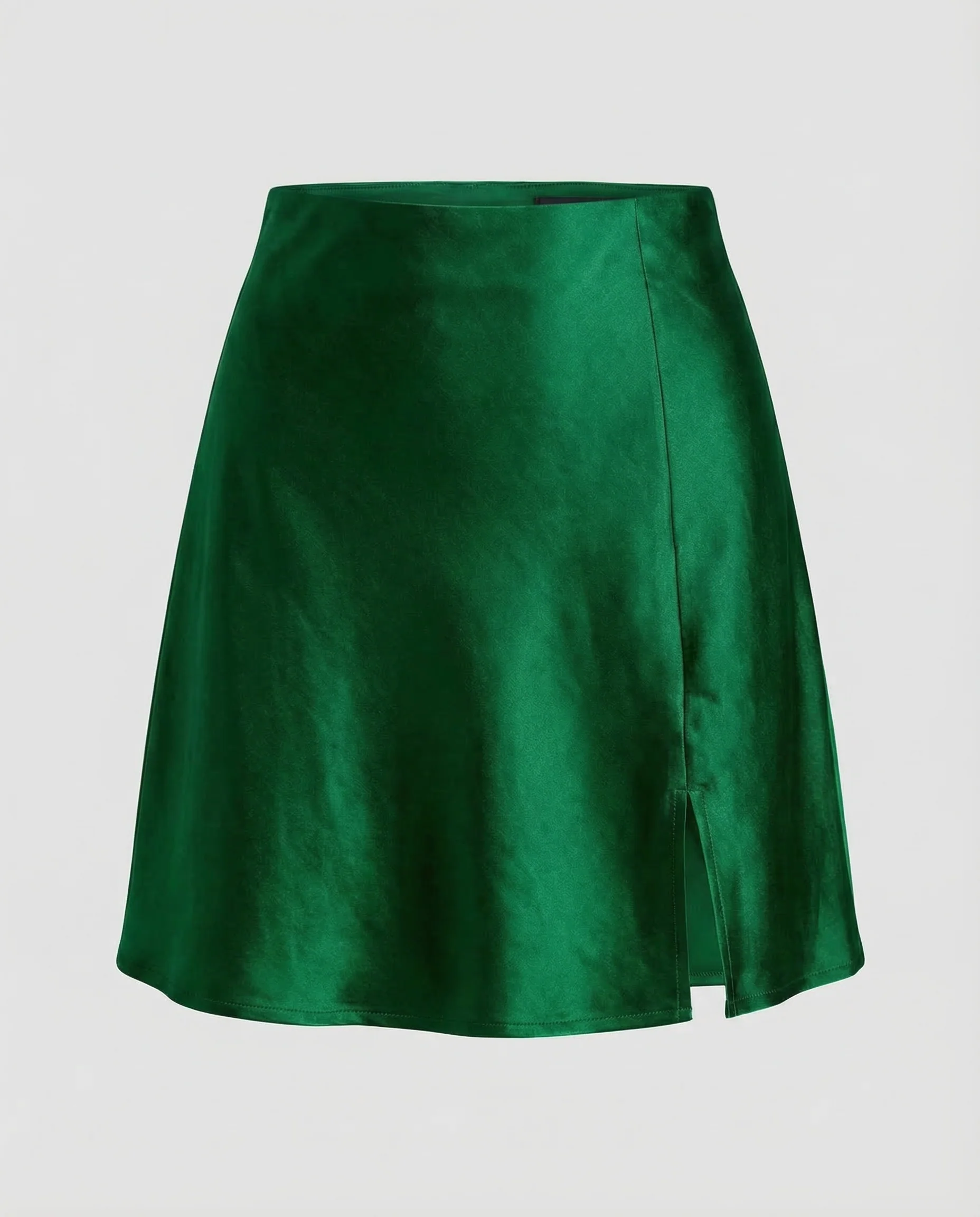 Damen Satin Minirock Schlitz - Image 17