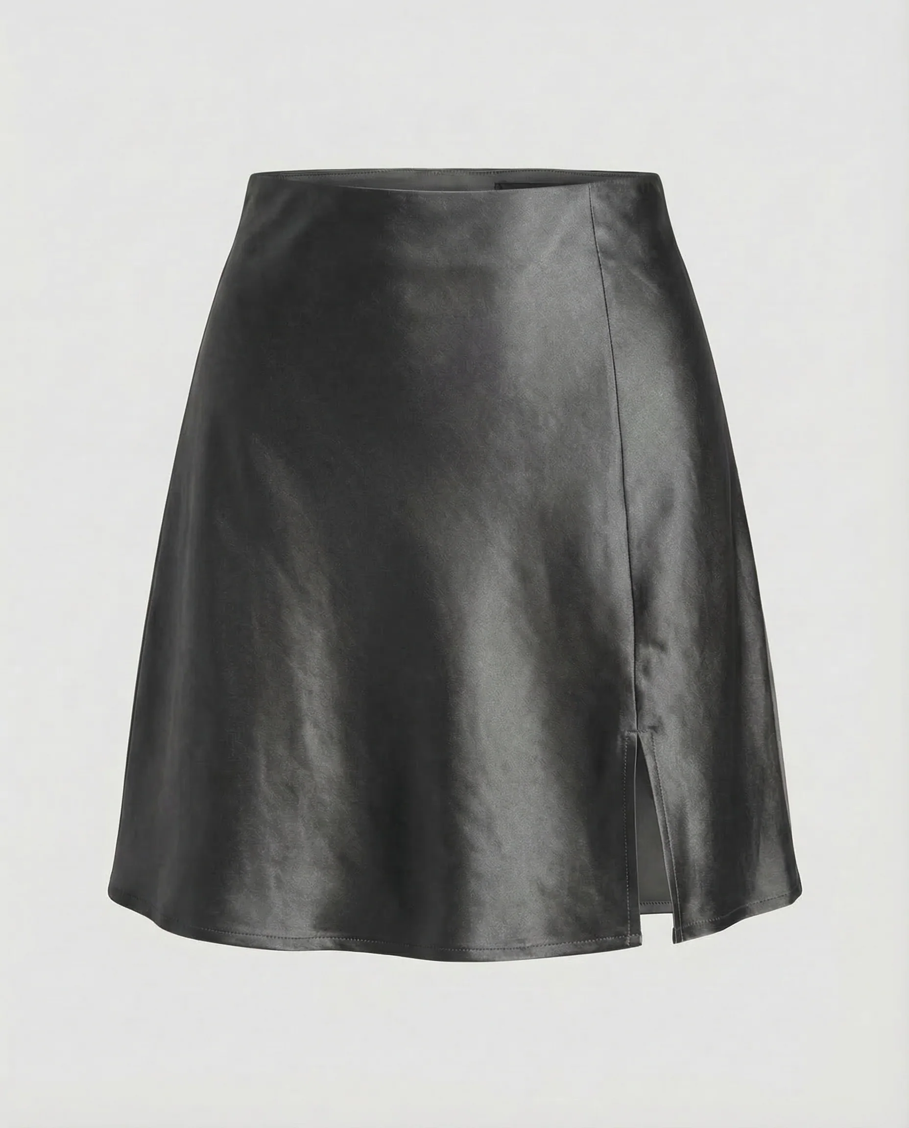 Damen Satin Minirock Schlitz - Image 5