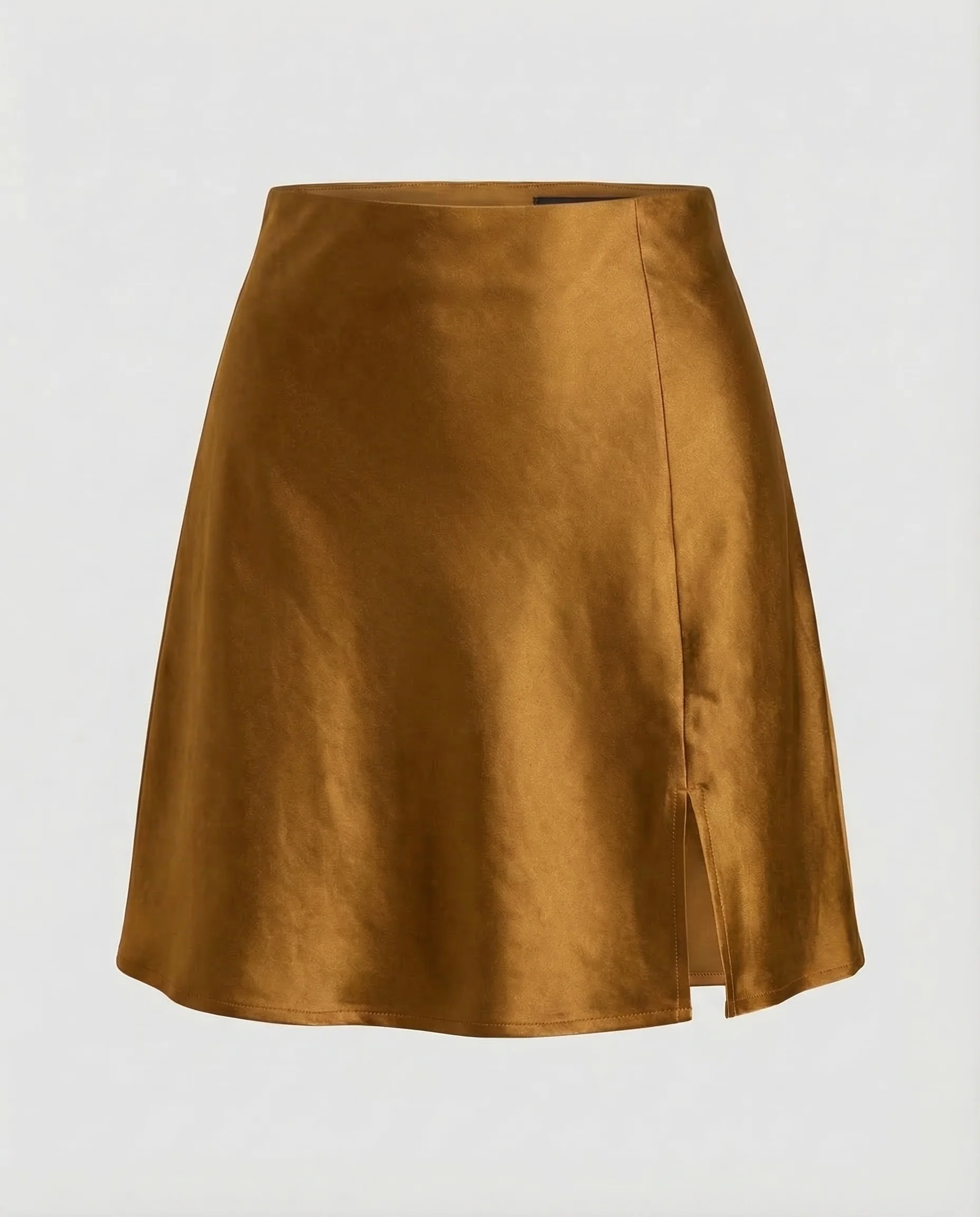 Damen Satin Minirock Schlitz - Image 6