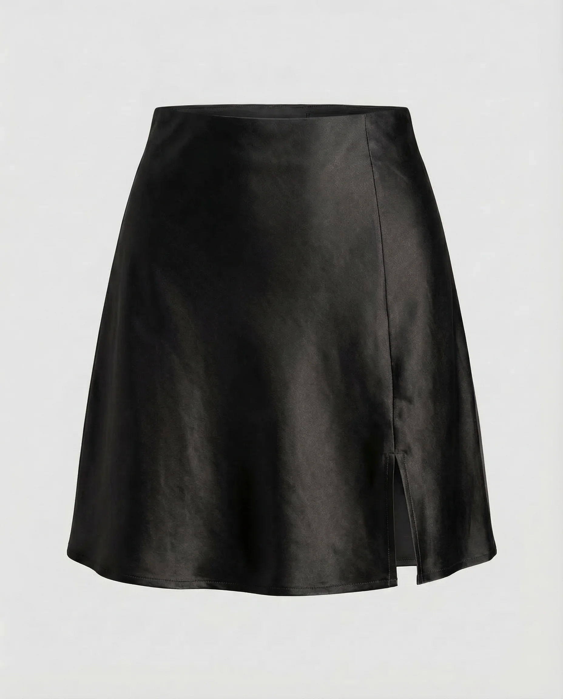Damen Satin Minirock Schlitz - Image 8