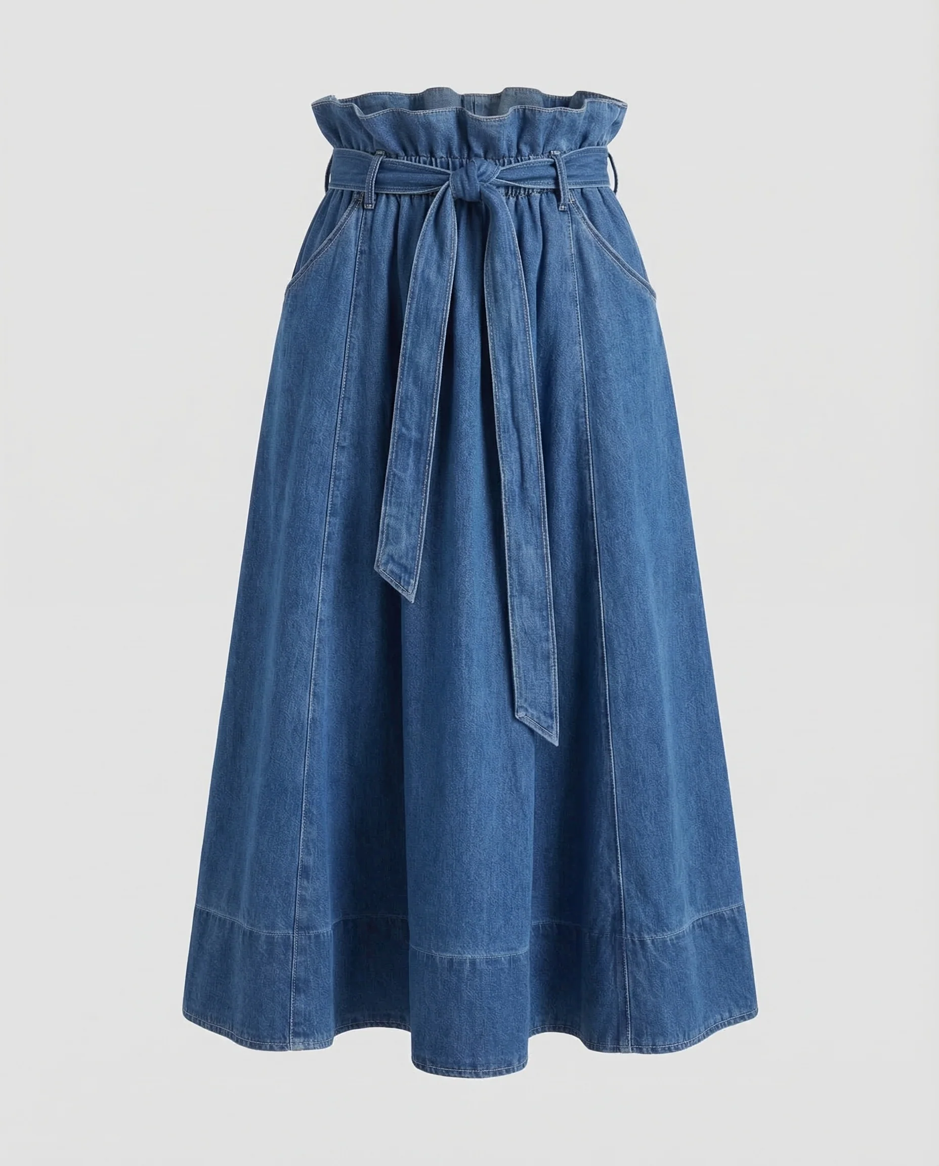 Midirock Damen Denim High Waist - Image 5