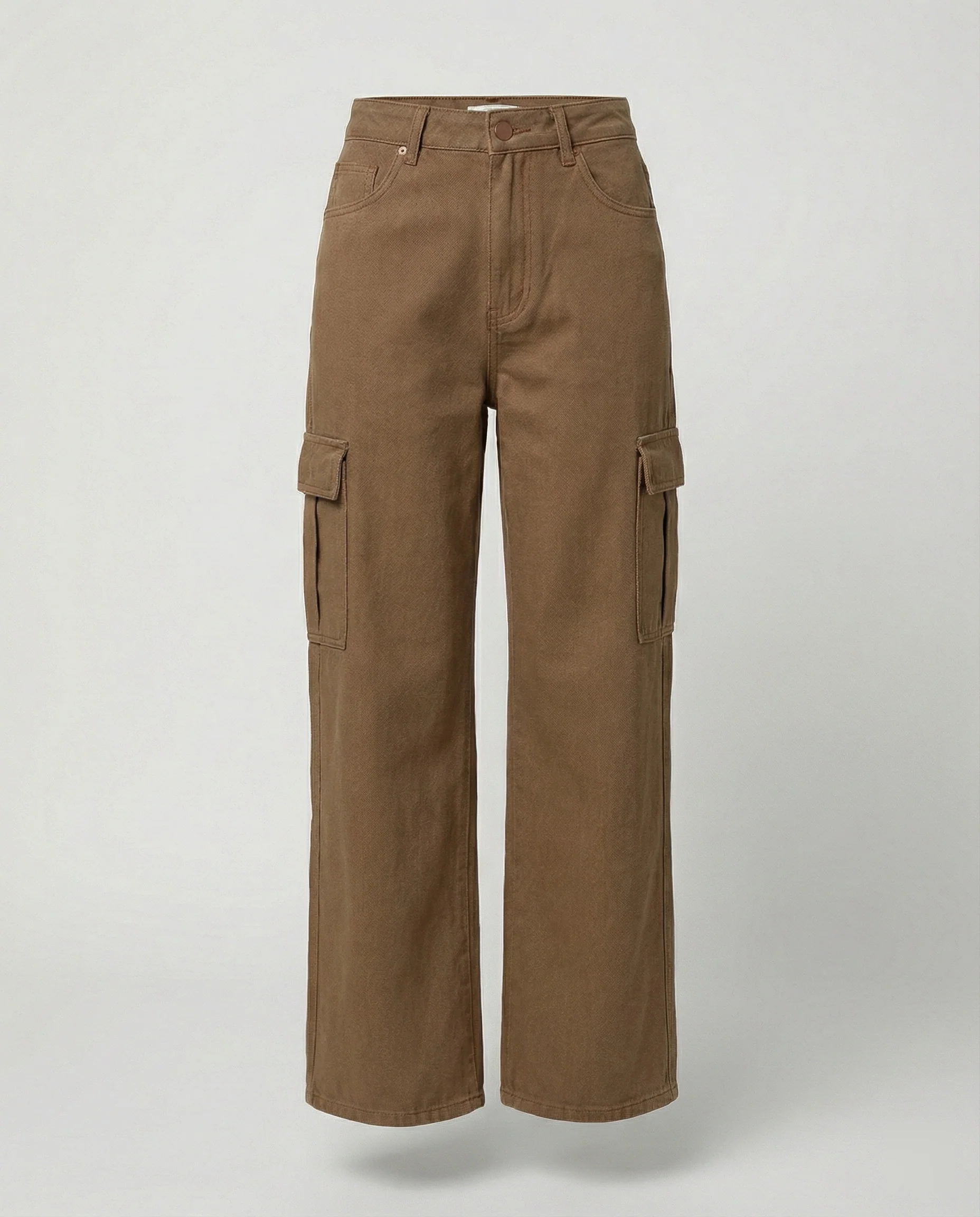 Damen nan hohes Taillen-Jeansmodell im Baggy-Palazzo-Schnitt mit Cargo-Klappentasche und formgebenden Abnähern Heidi-Mode - Image 10