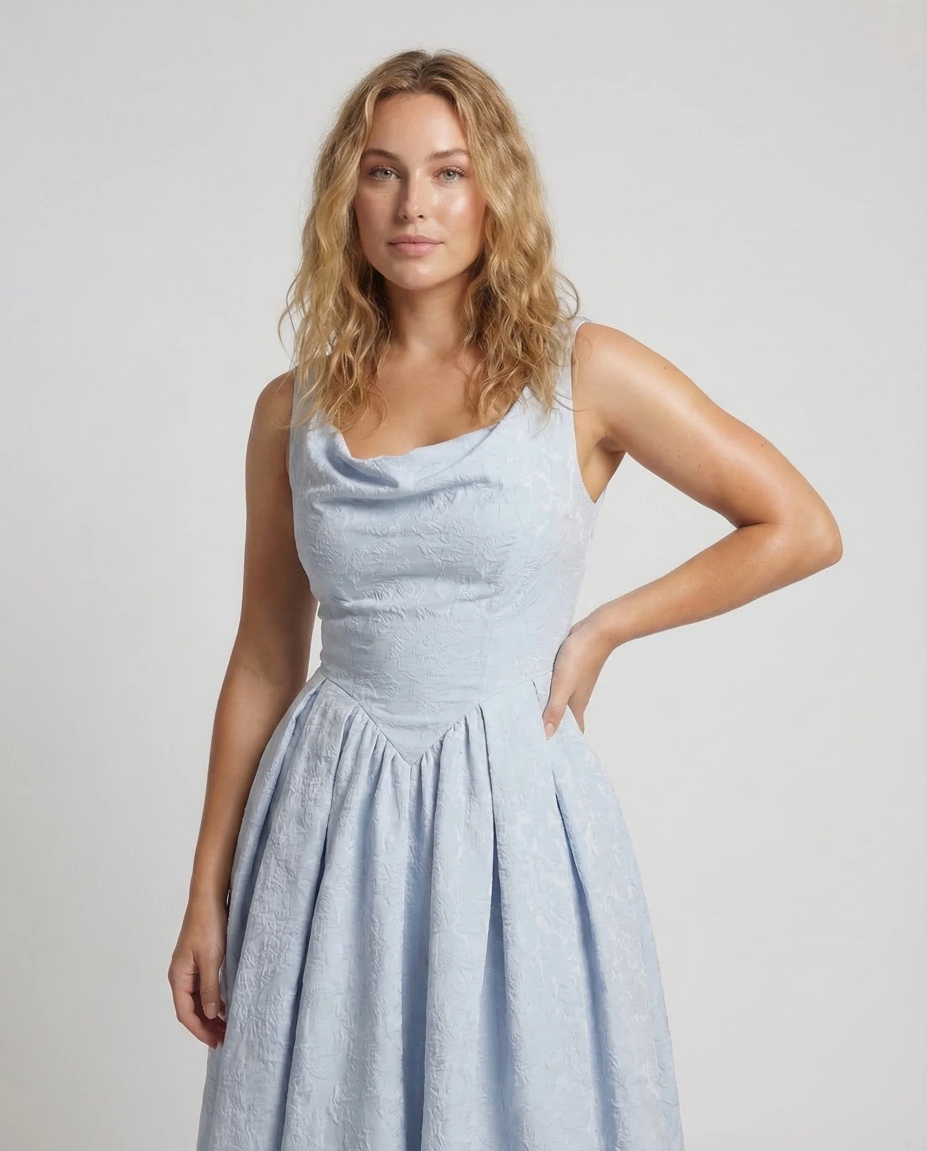 Damen Abendkleid Jacquard Korsage - Image 2
