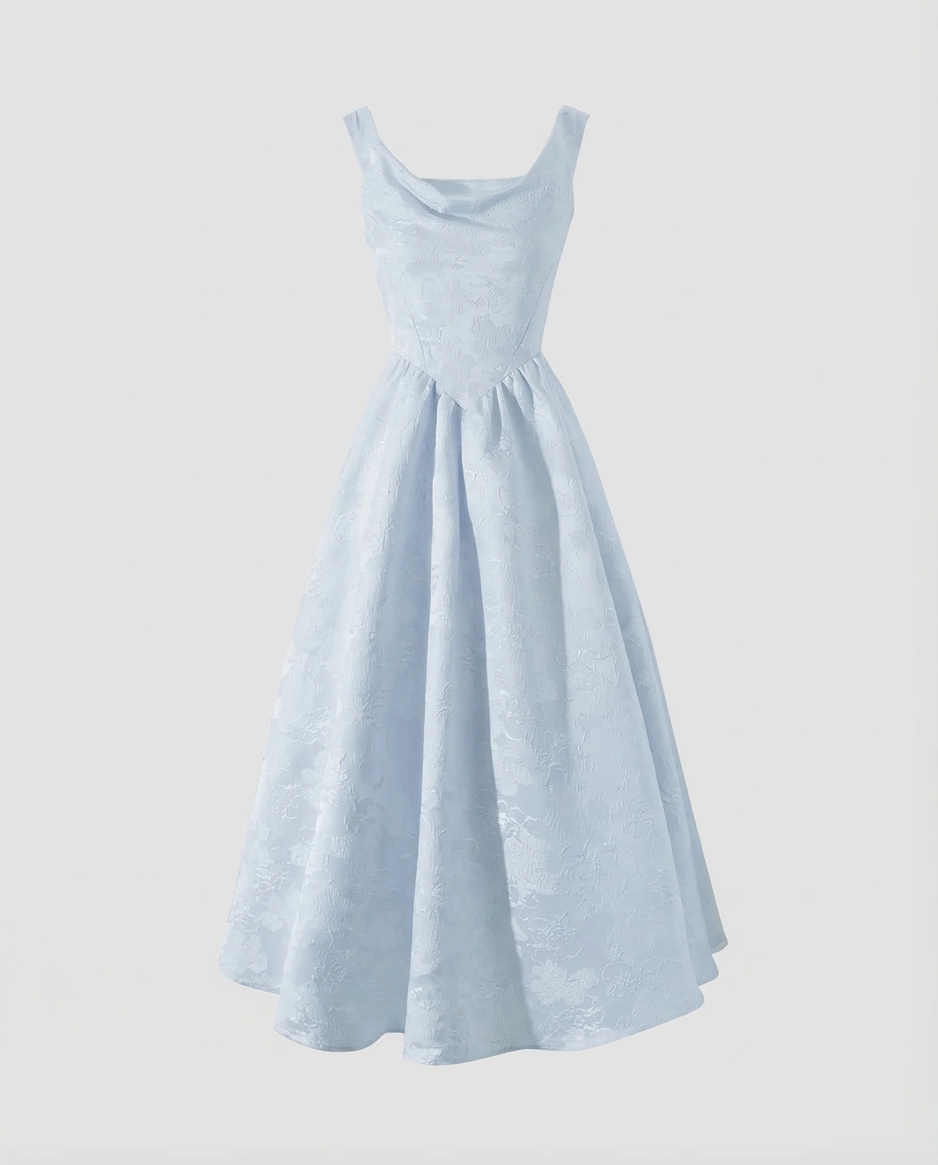 Damen Abendkleid Jacquard Korsage - Image 5