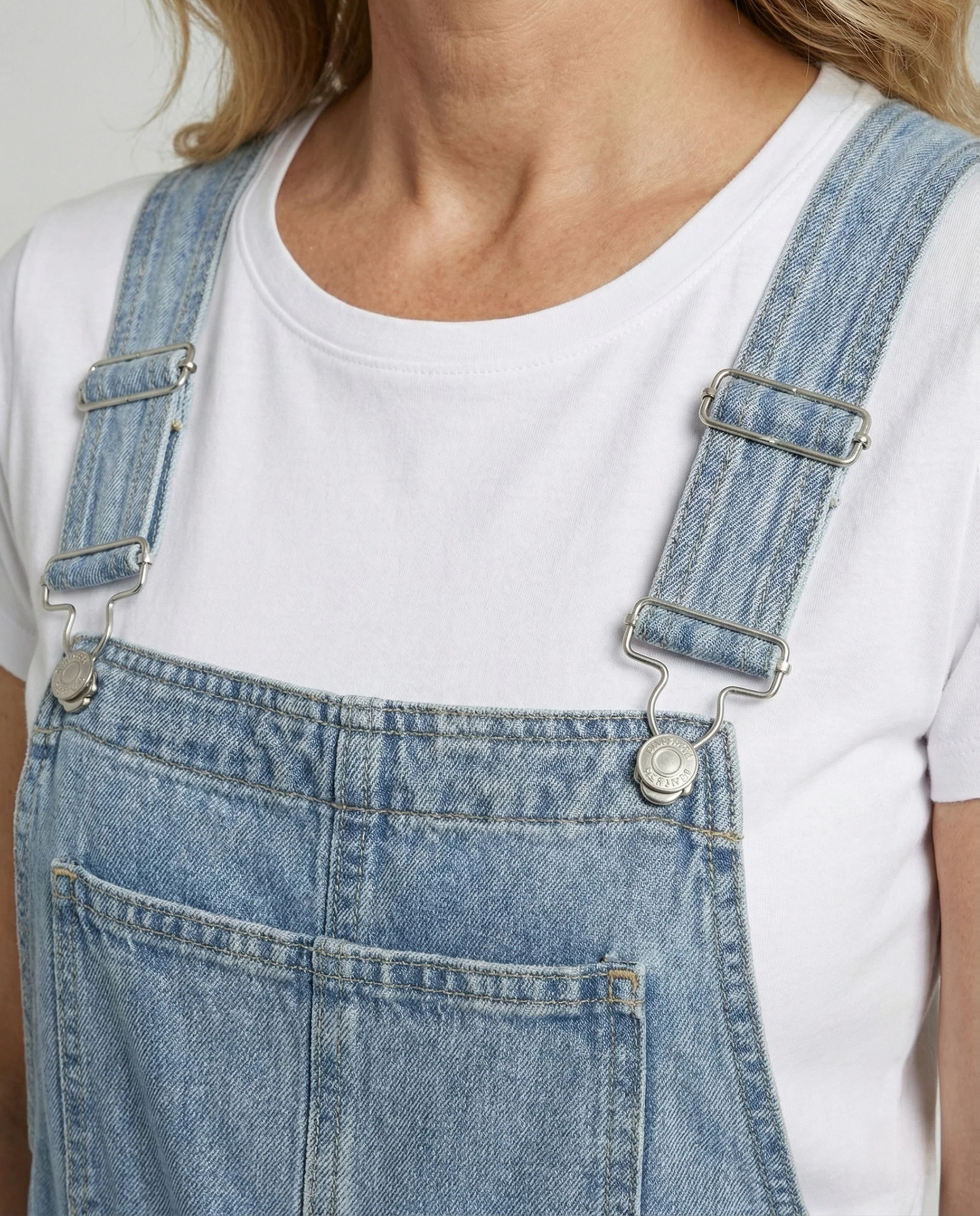 Freizeitkleidung Damen Jeans Latzhose Weit - Image 3