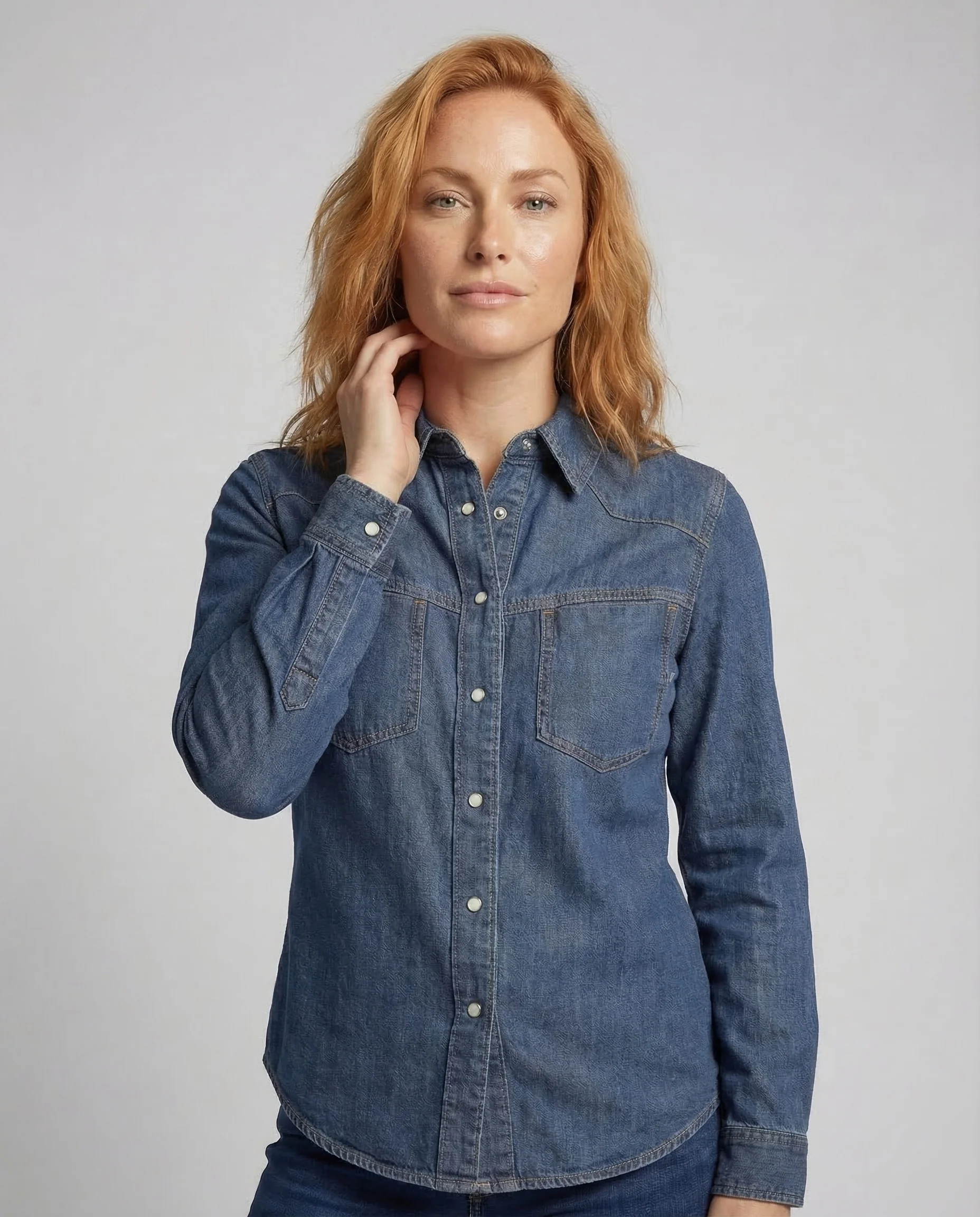 Damen Jeanshemd Western - Image 2