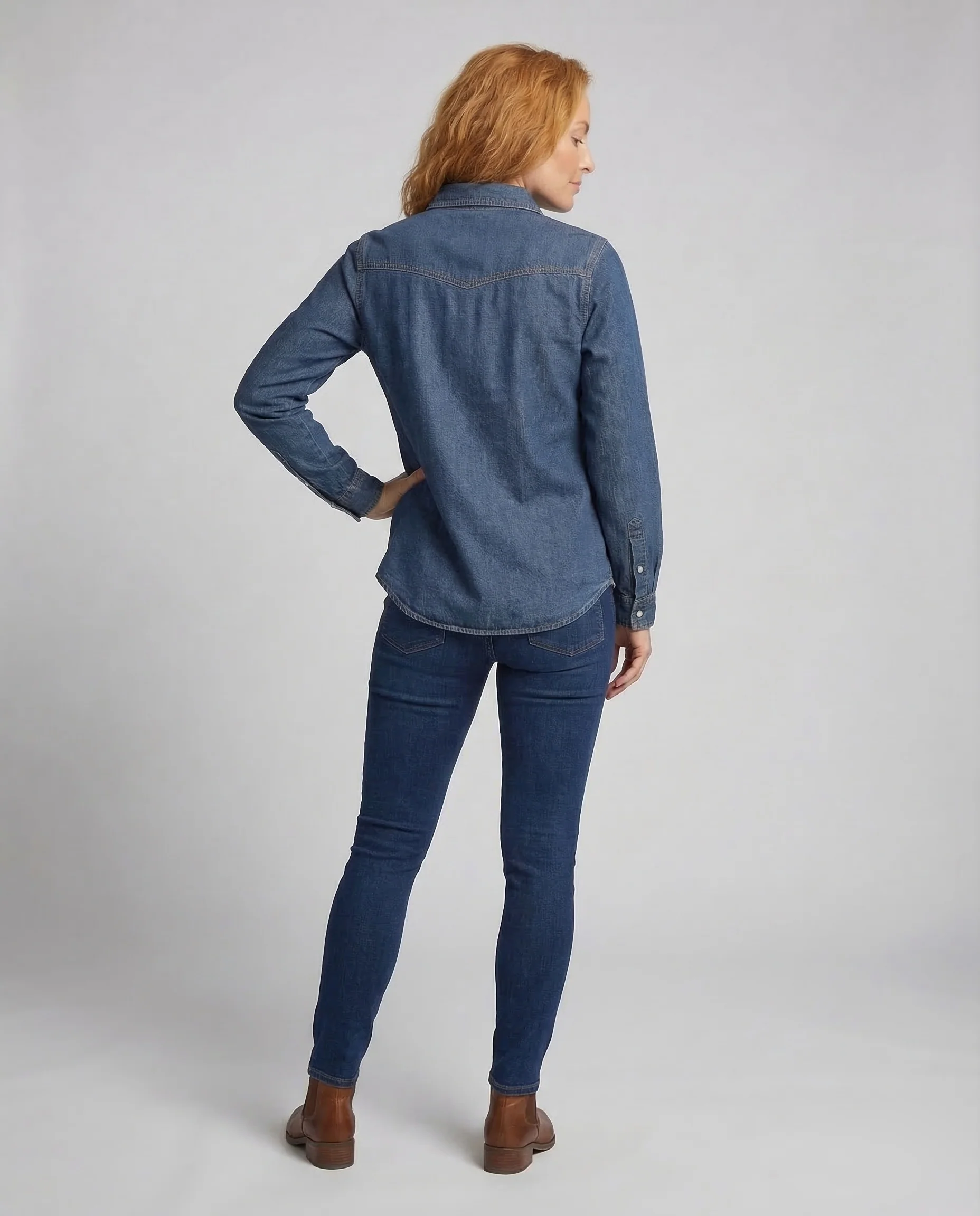 Damen Jeanshemd Western - Image 4