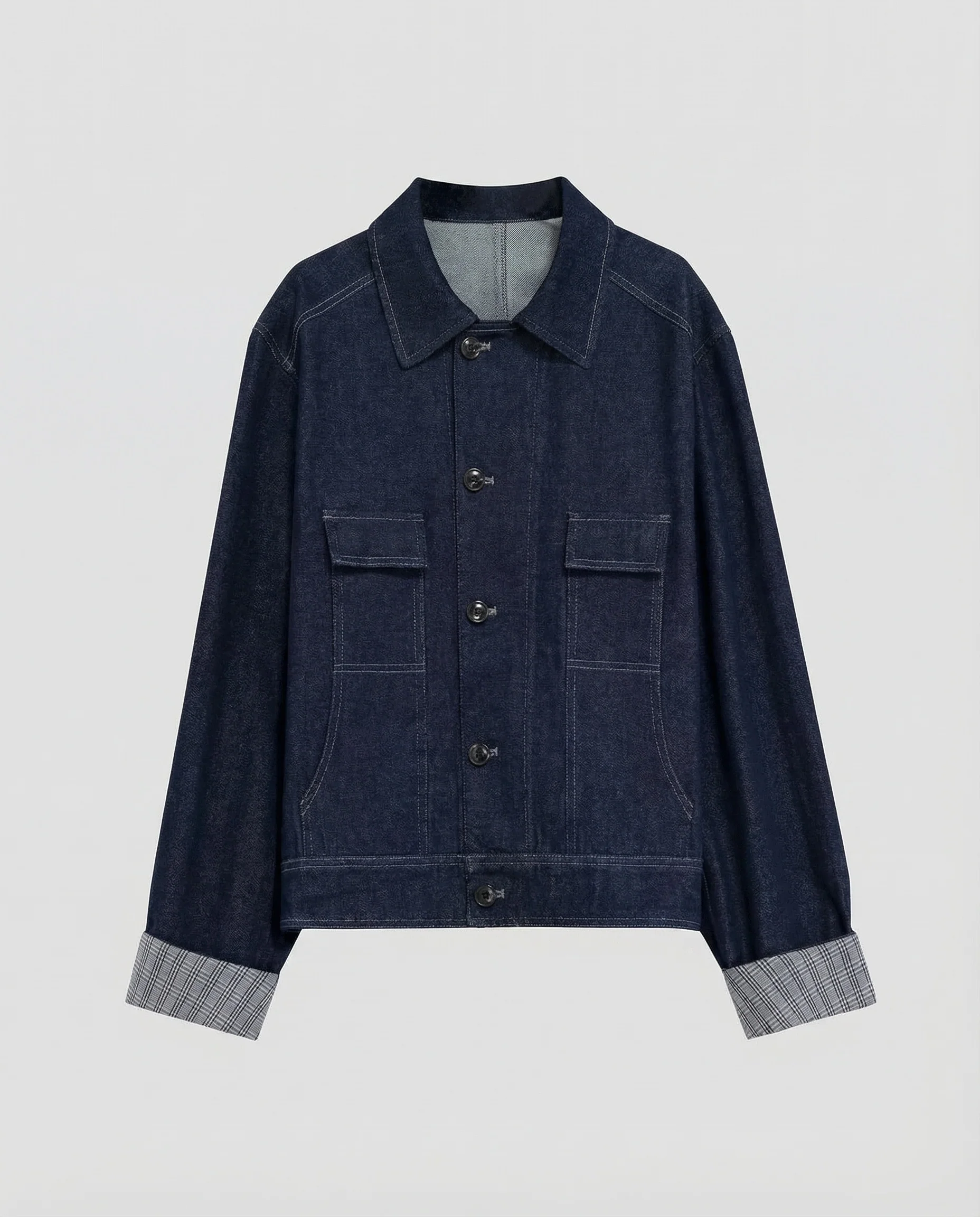 Damen Jeansjacke Boxy Brusttaschen - Image 5