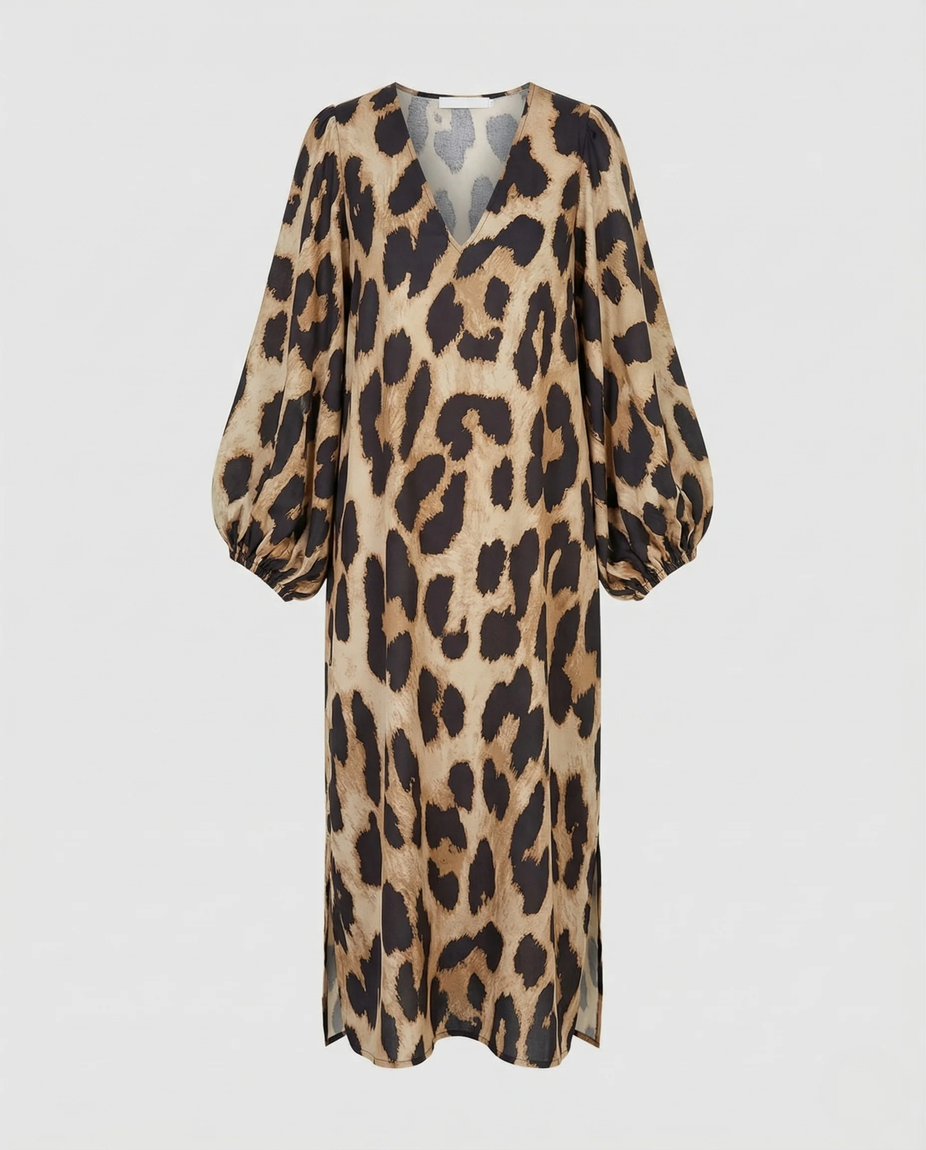 Damen Kaftan Midikleid Leopardenmuster - Image 5