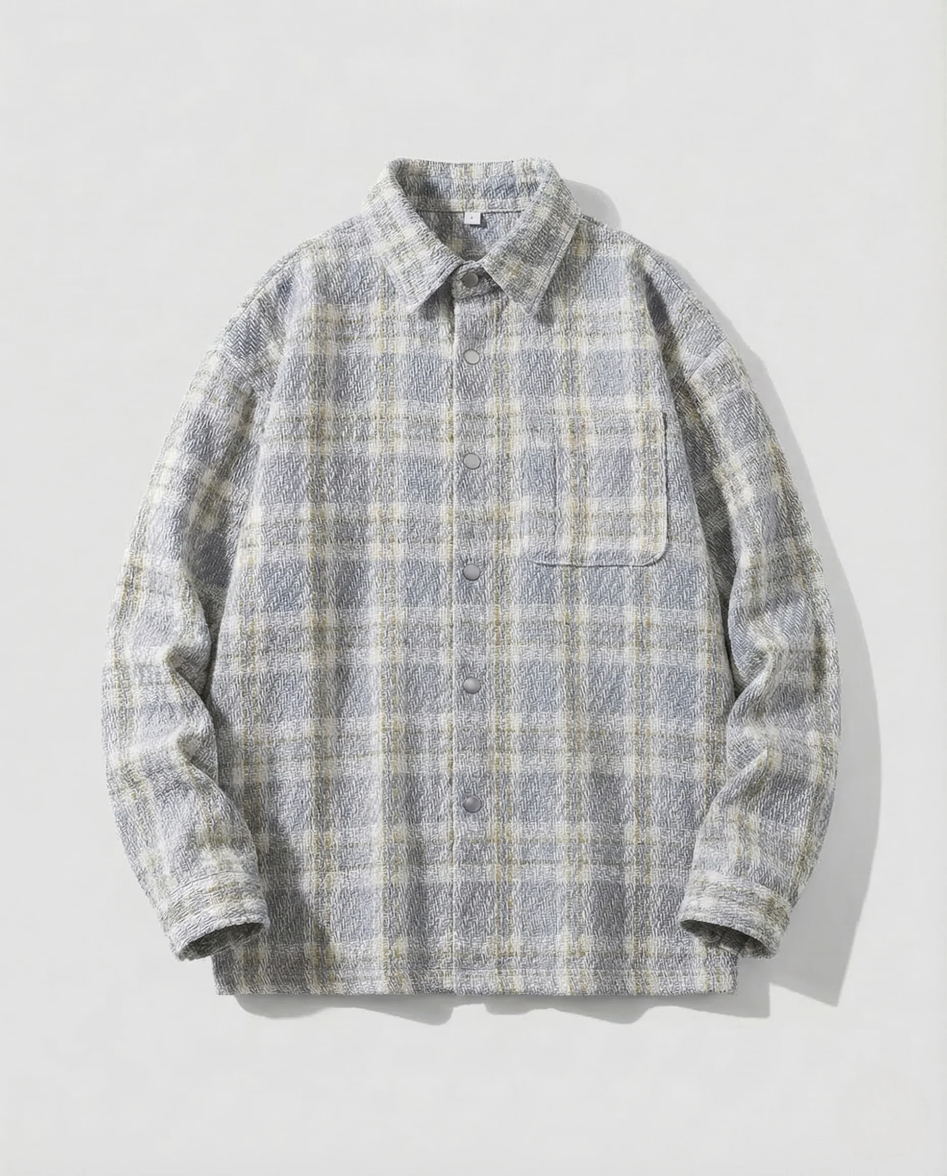 Damen Bouclé Overshirt Kariert - Image 11