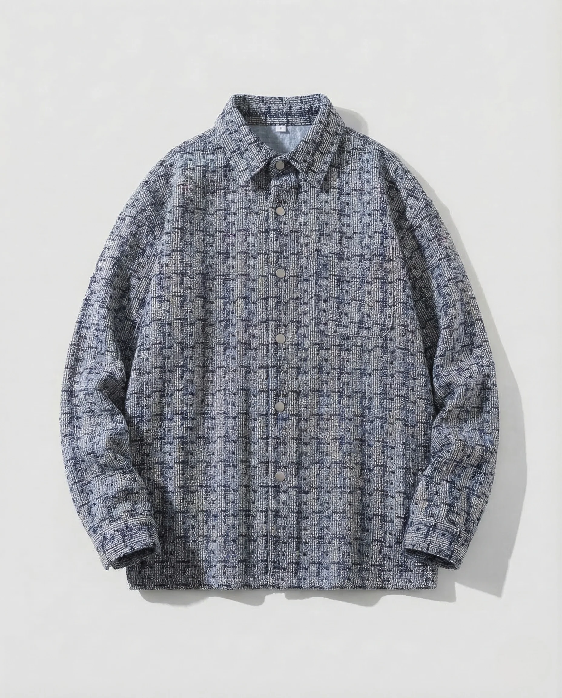 Damen Bouclé Overshirt Kariert - Image 12