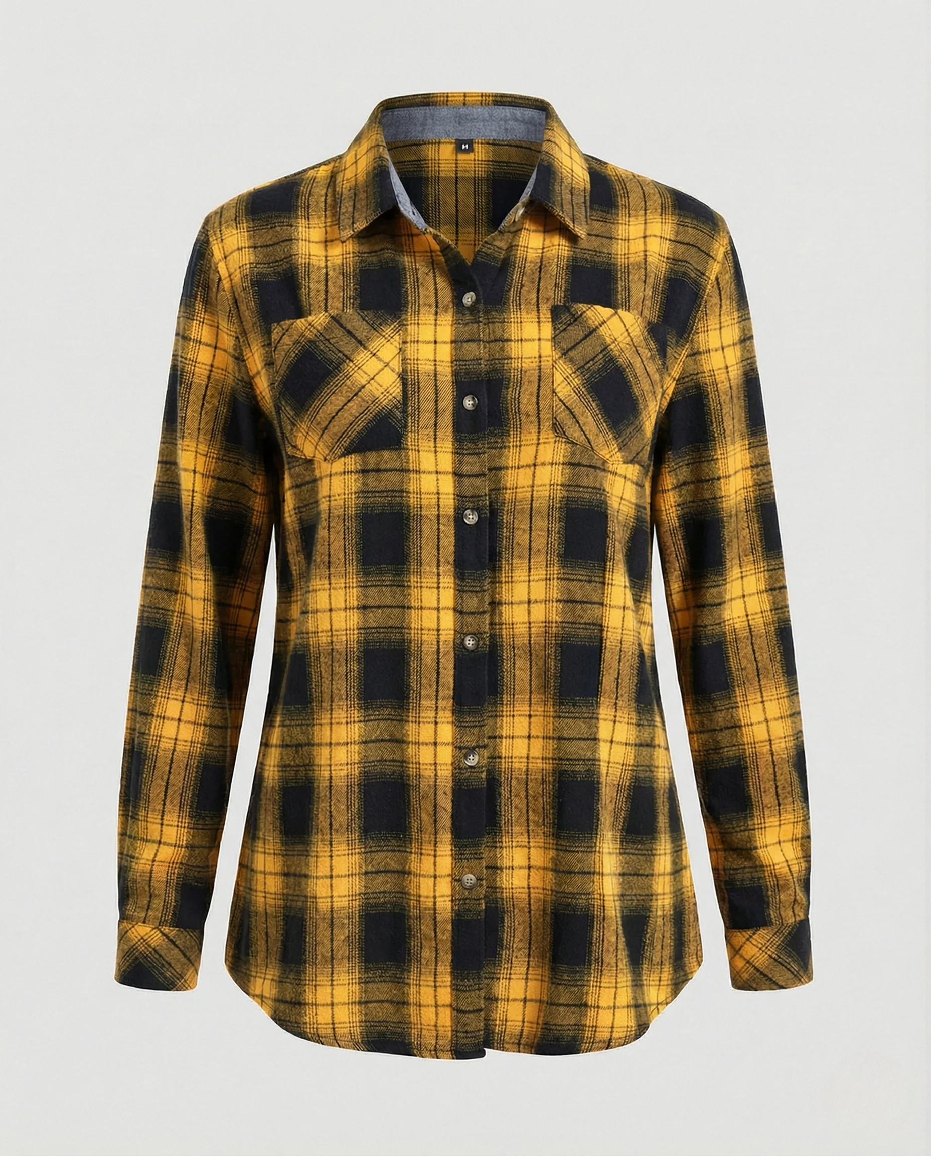 Damen Flanellhemd Knotenfront - Image 12