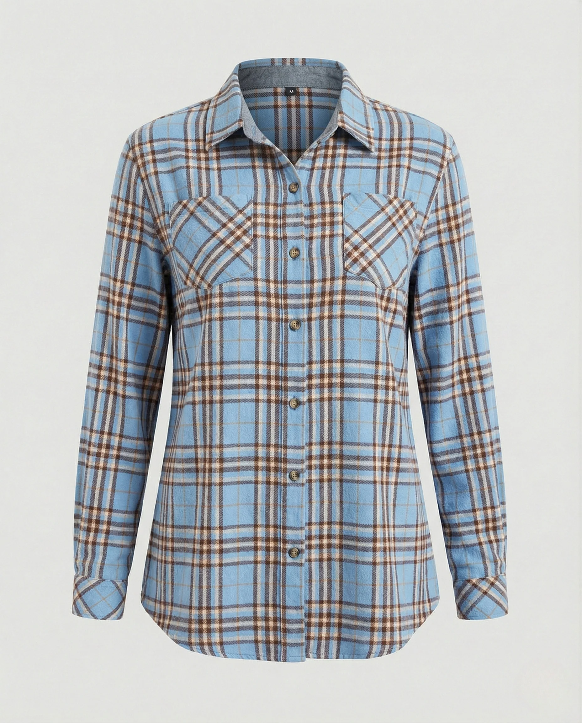 Damen Flanellhemd Knotenfront - Image 15