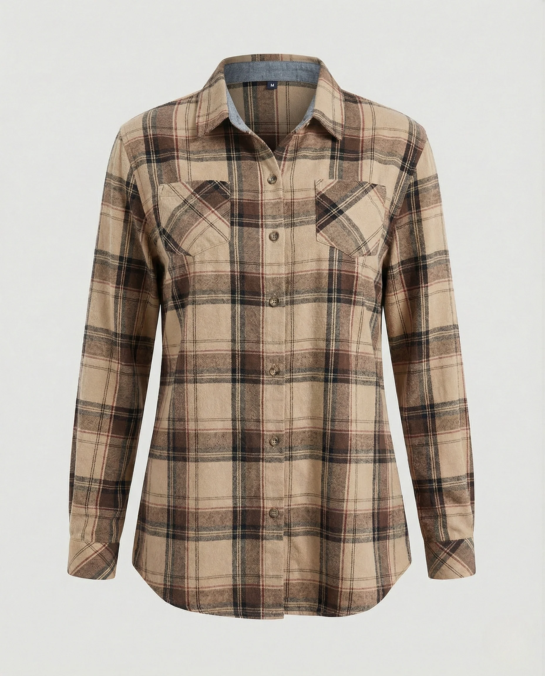 Damen Flanellhemd Knotenfront - Image 17