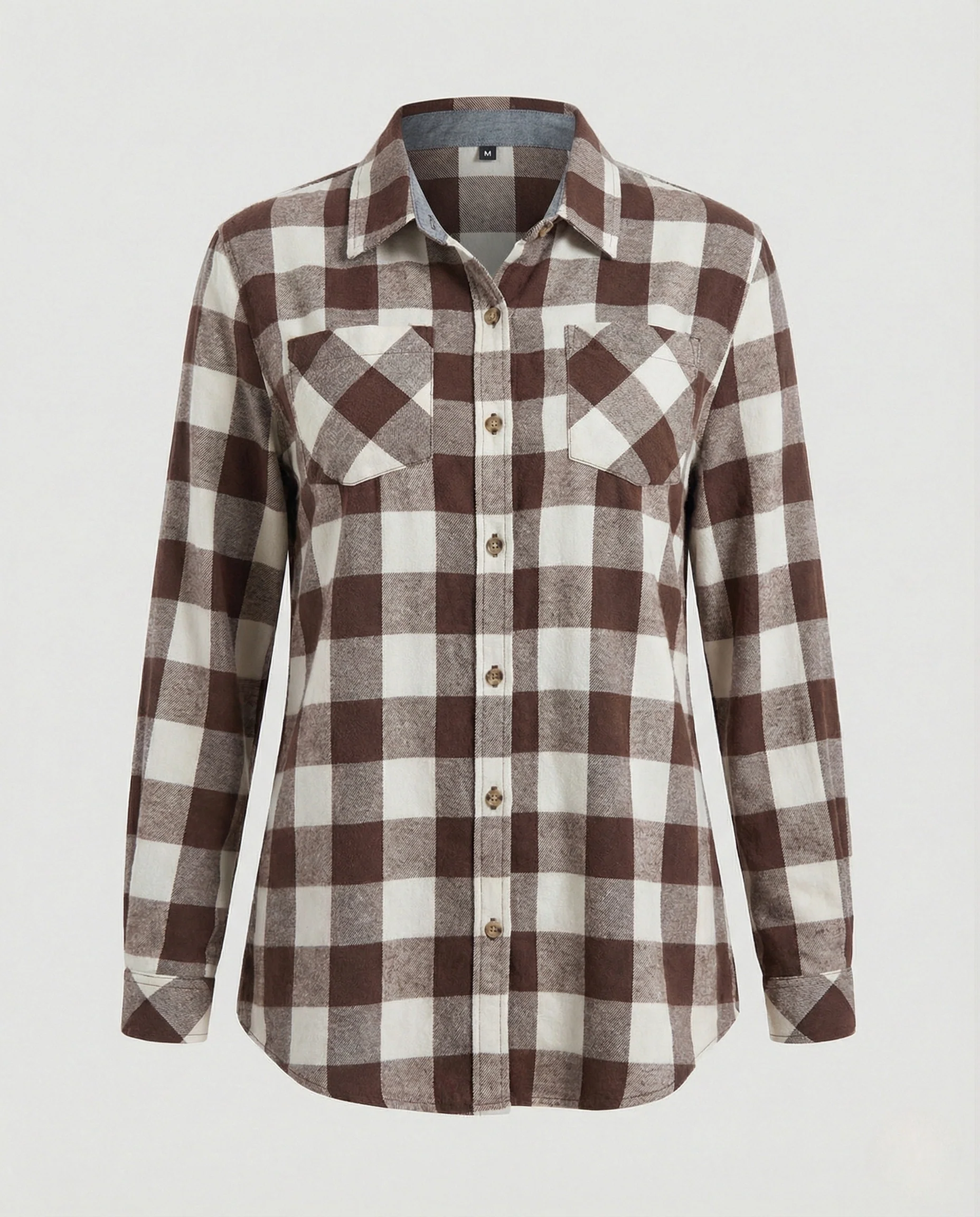 Damen Flanellhemd Knotenfront - Image 8
