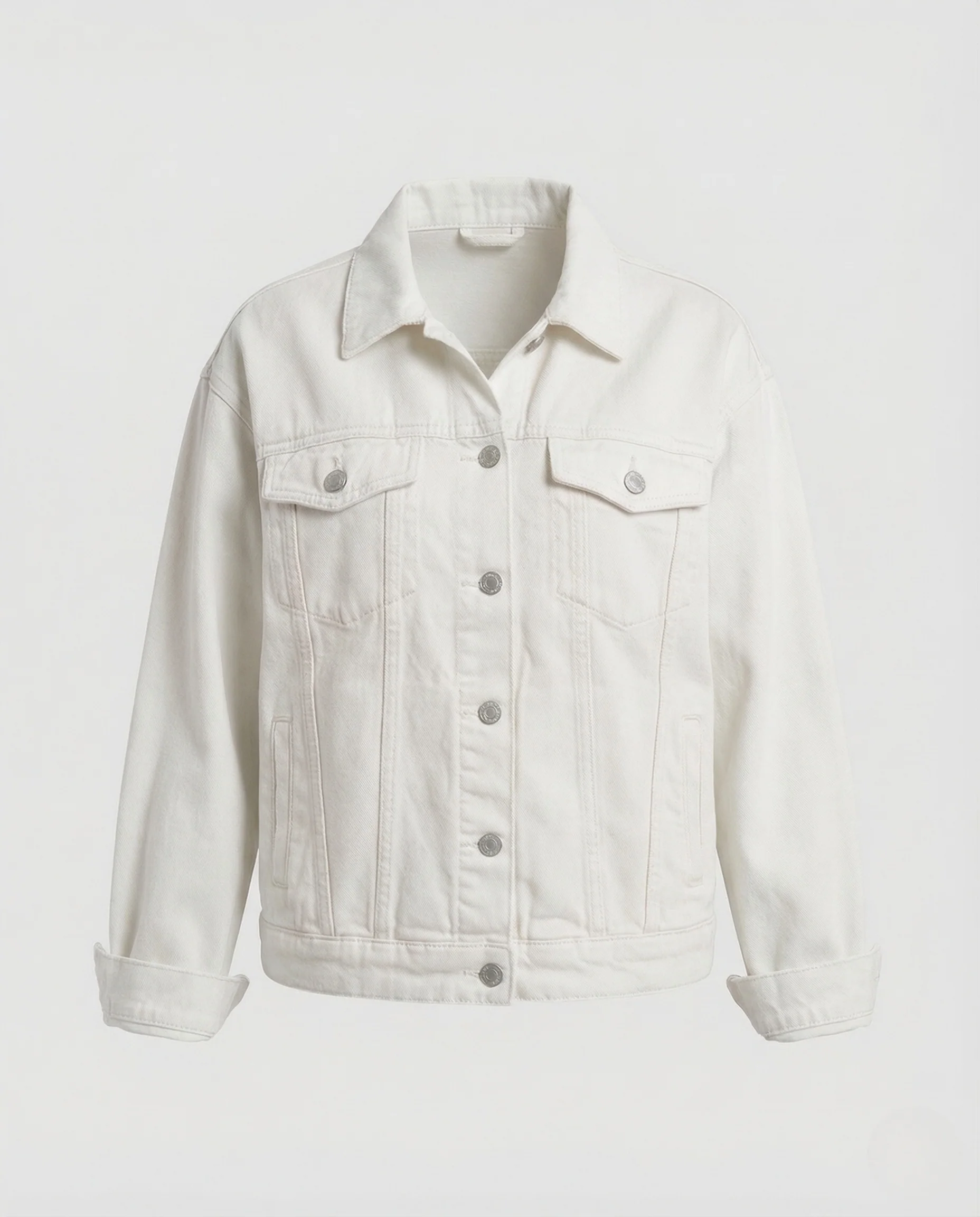 Damen Jeansjacke Oversize Brusttaschen - Image 7
