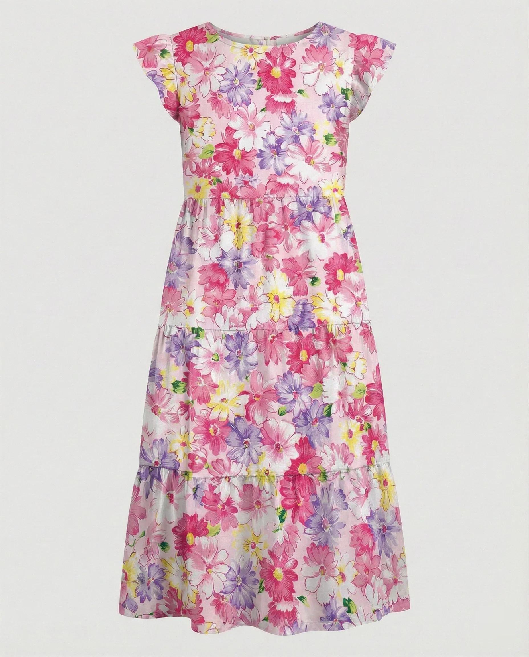 Damen Sommerkleid knielang mit Volant - Image 2