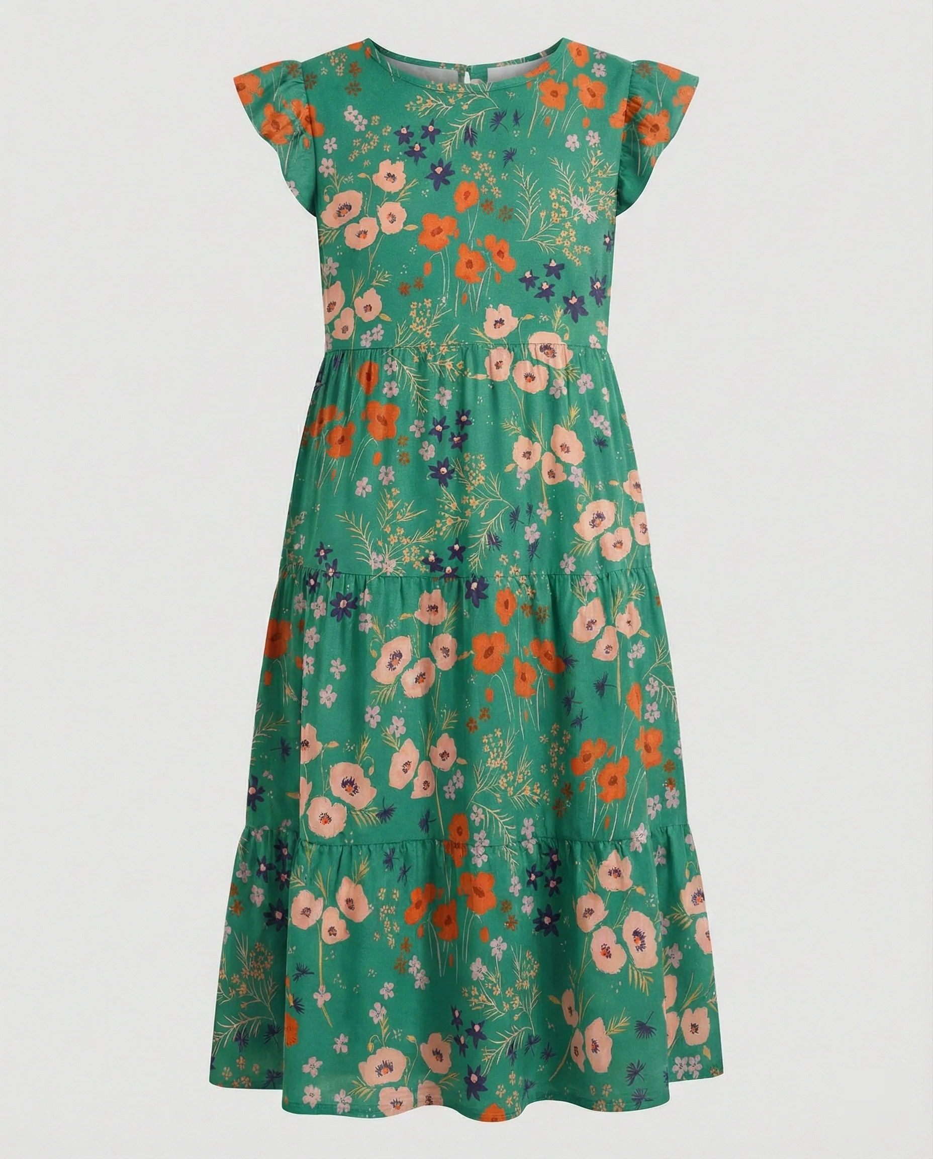 Damen Sommerkleid knielang mit Volant - Image 4