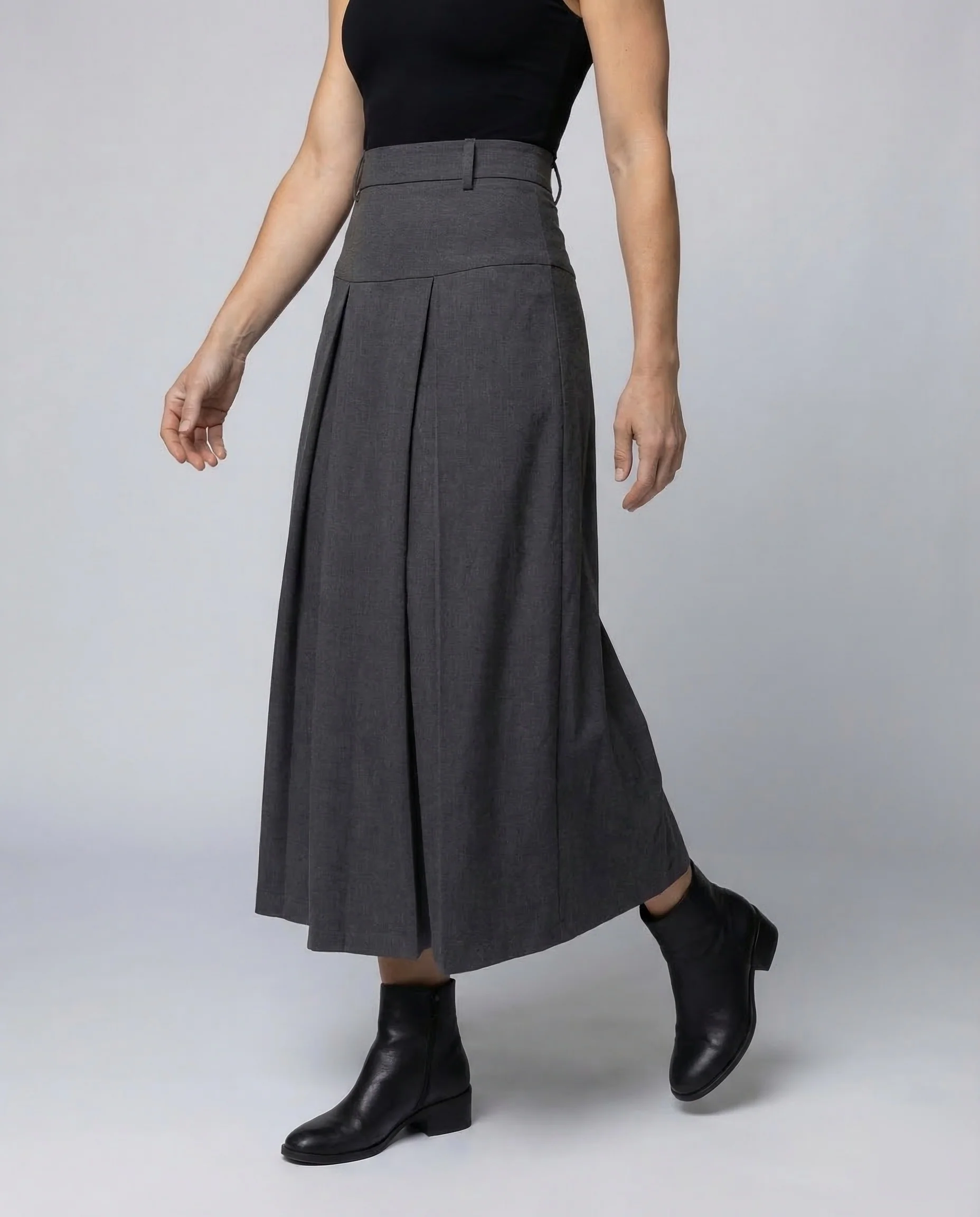 Damen Plisseerock Maxi Kellerfalten - Image 2