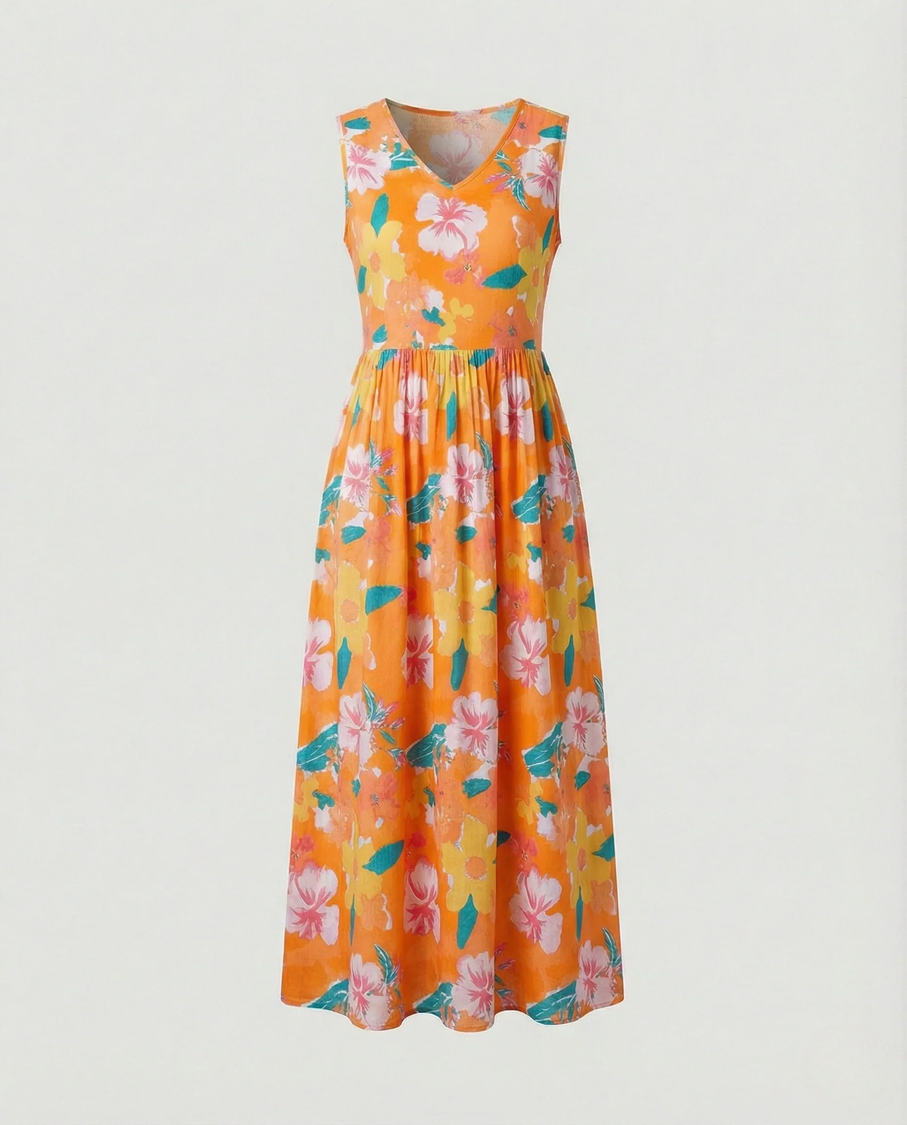 Damen Knöchellanges Freizeitkleid mit Taschen - Image 18