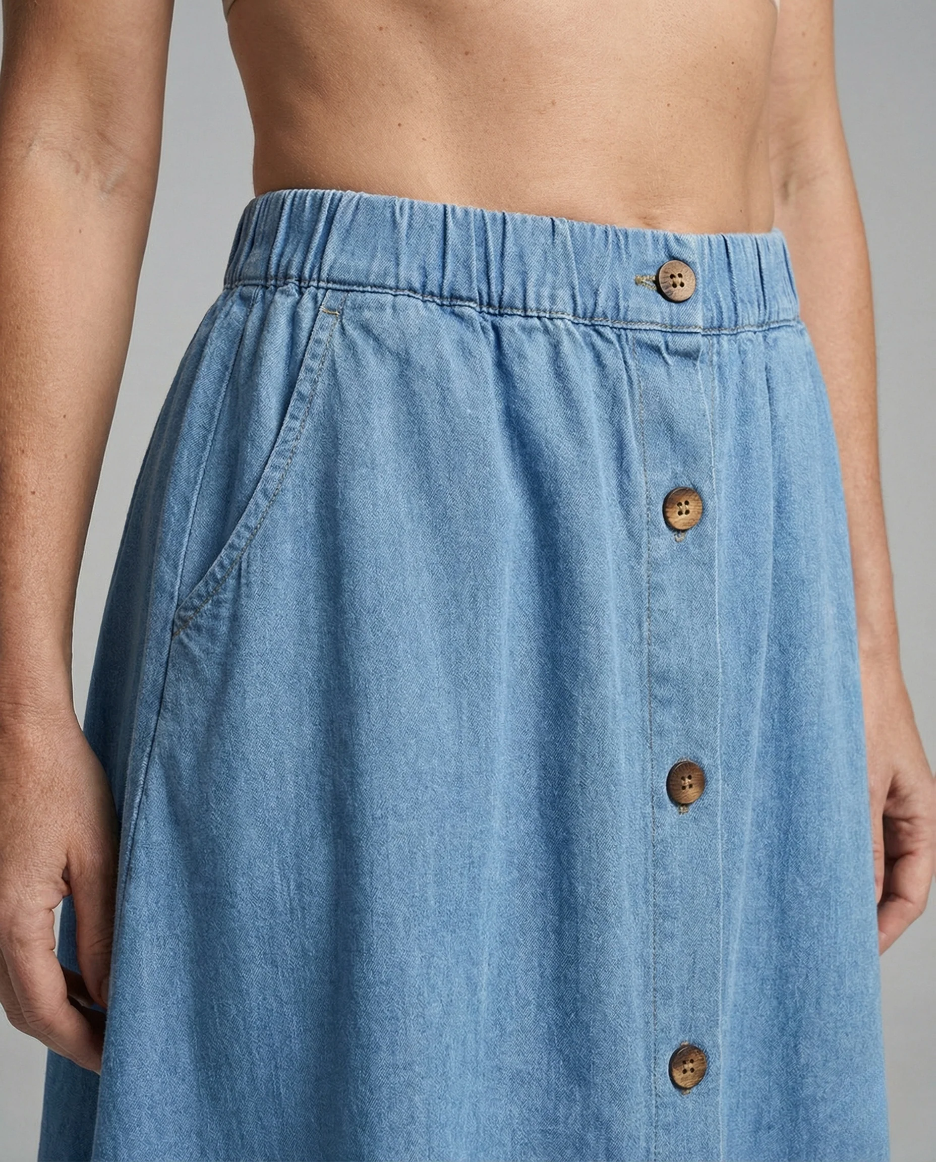 Midirock Damen A-Linie Jeans - Image 3