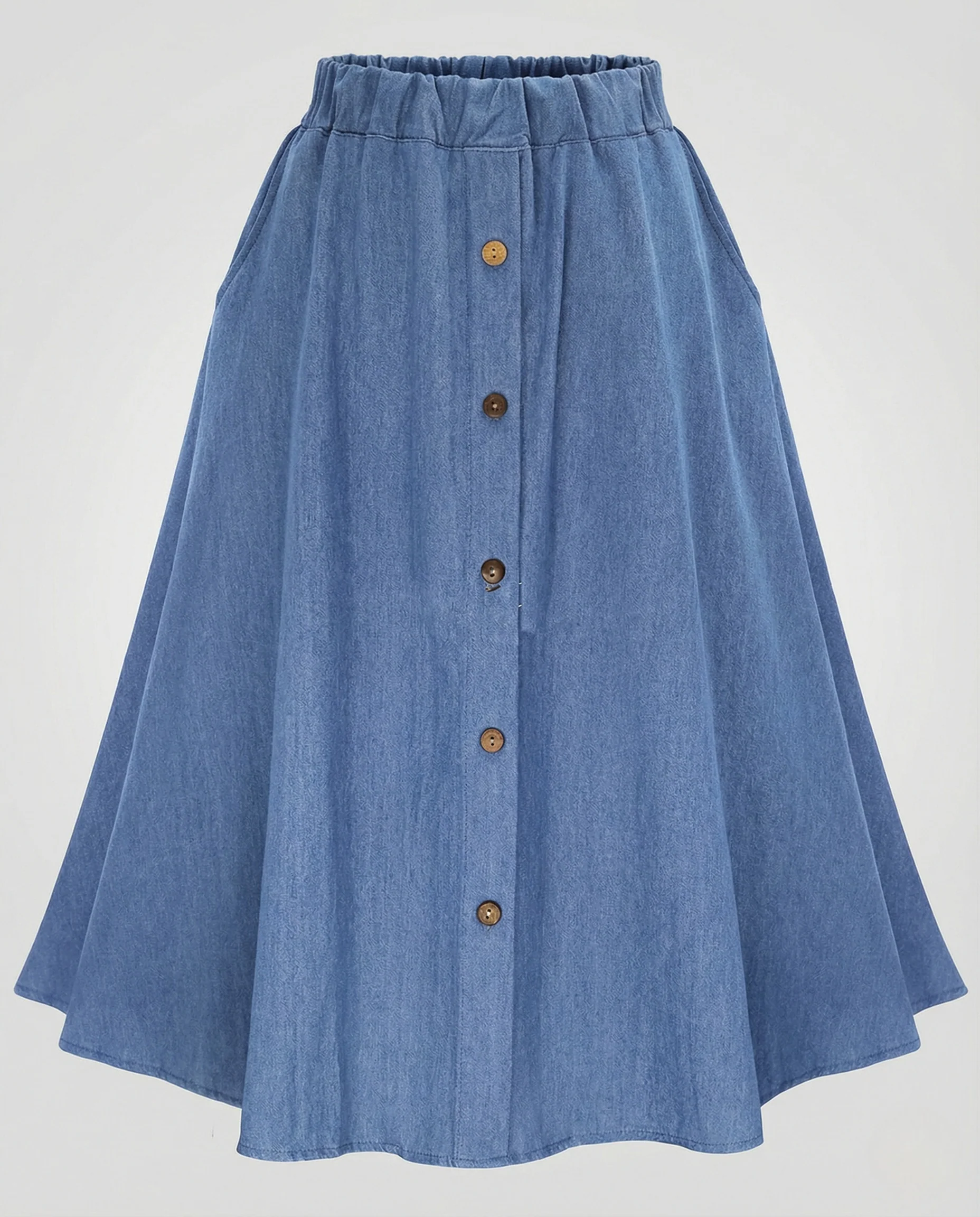 Midirock Damen A-Linie Jeans - Image 5