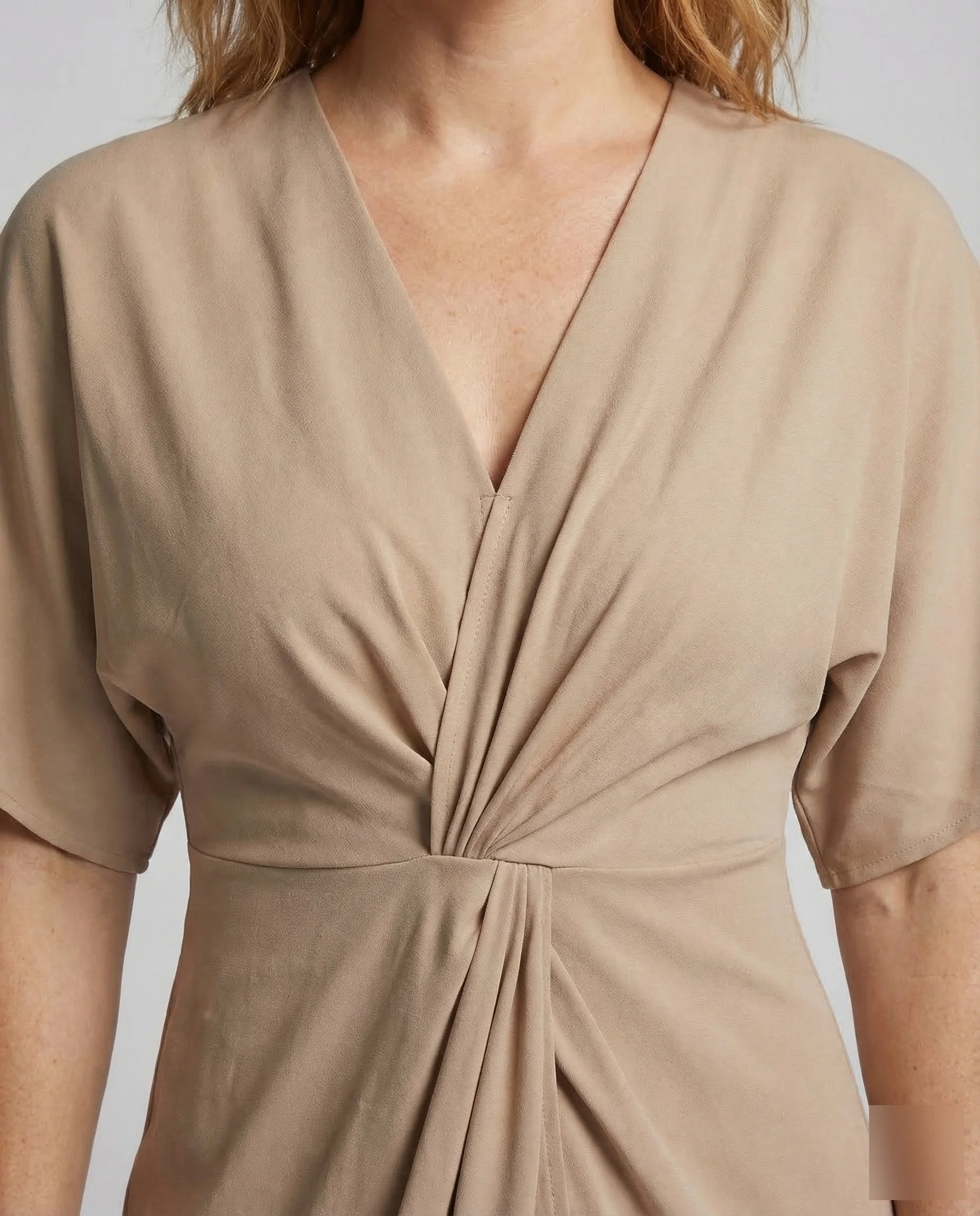 Damen Wickel Midikleid Kimono - Image 3