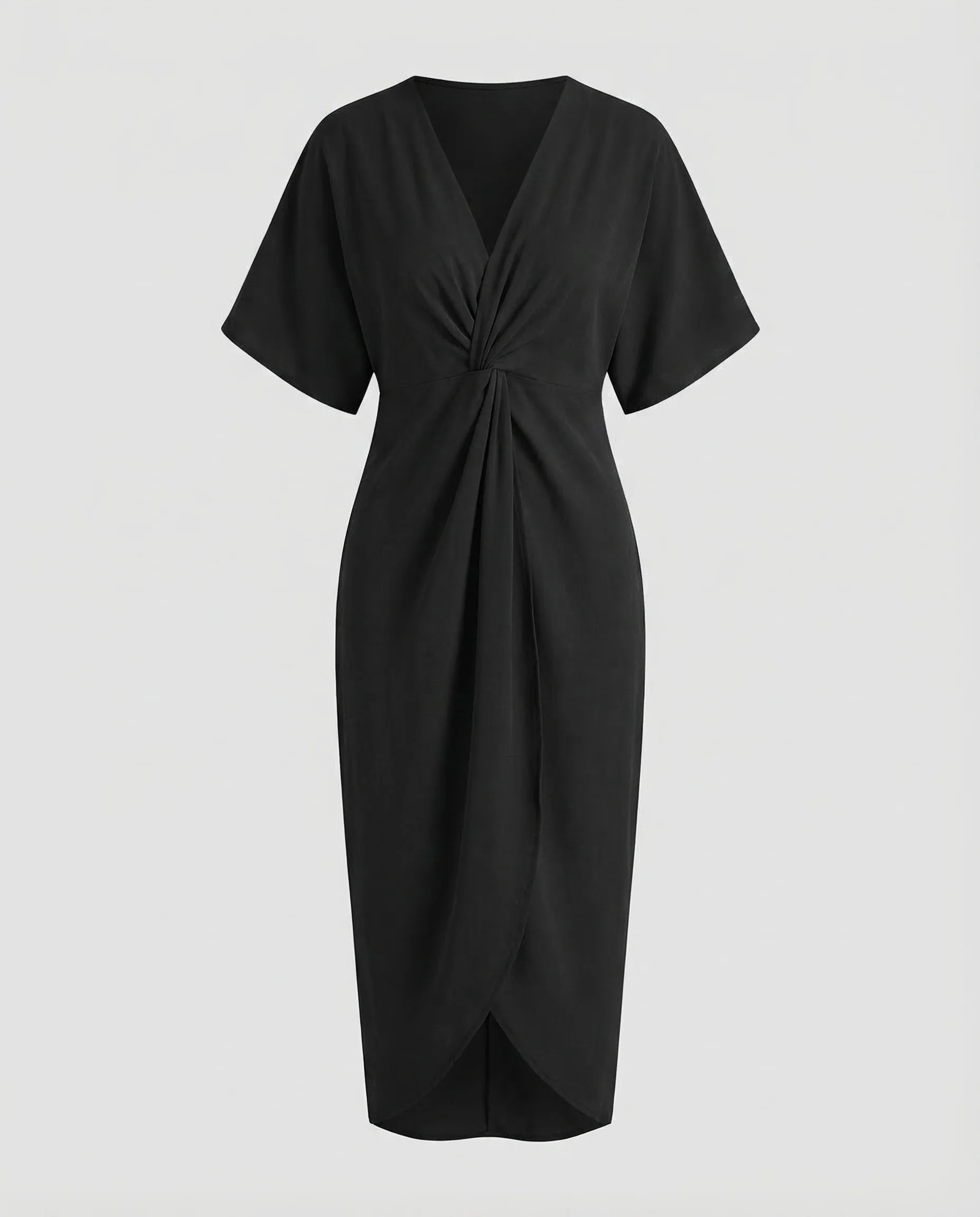 Damen Wickel Midikleid Kimono - Image 5