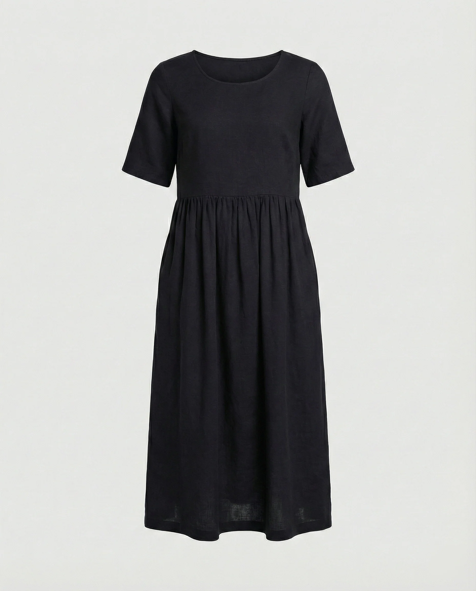 Freizeitkleid Damen Midikleid Leinenoptik - Image 8